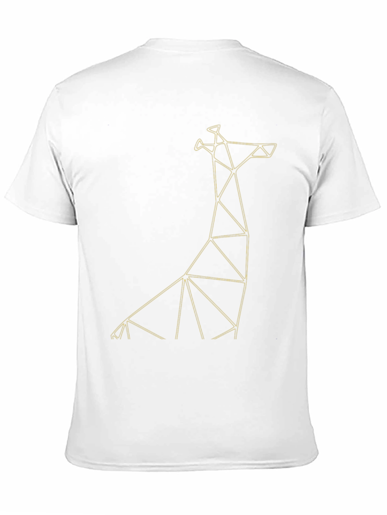 Geometric Giraffe Graphic Tee - Black