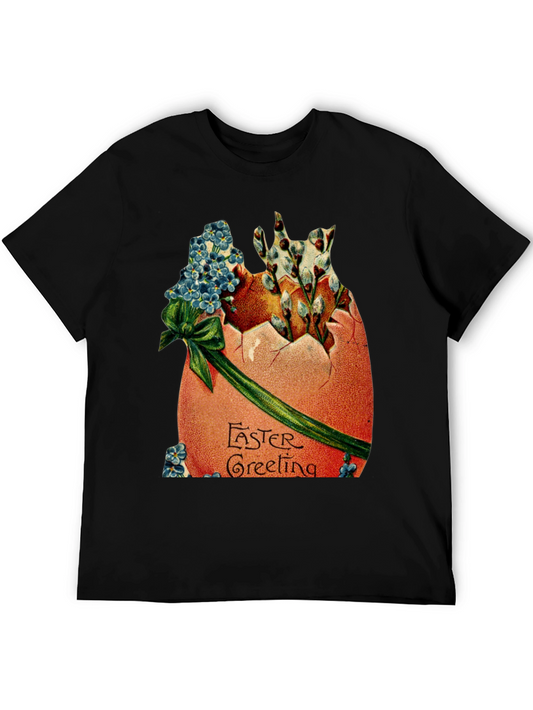 Vintage Easter Greeting T-Shirt - Egg & Willow