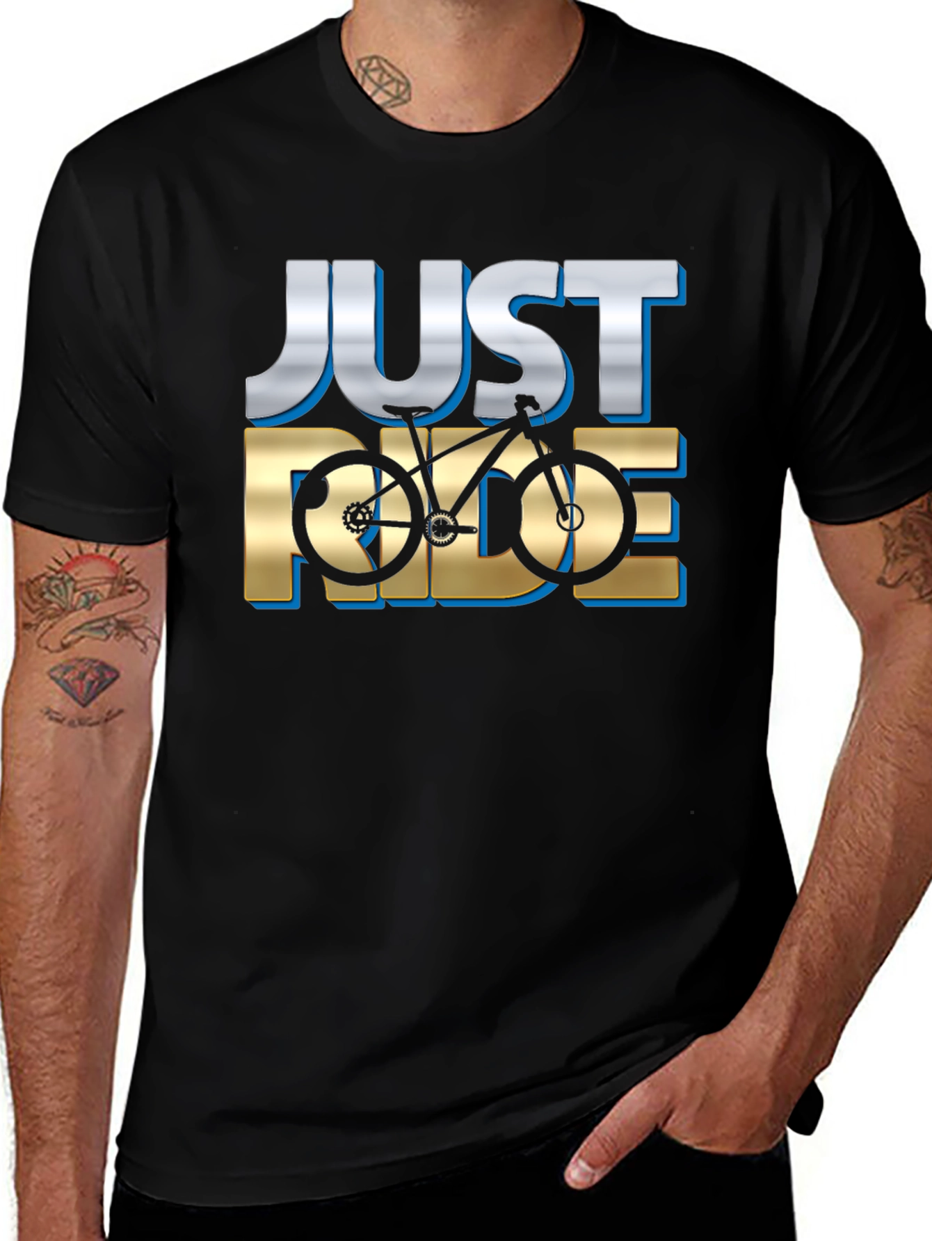Just Ride Bicycle Graphic T-Shirt
