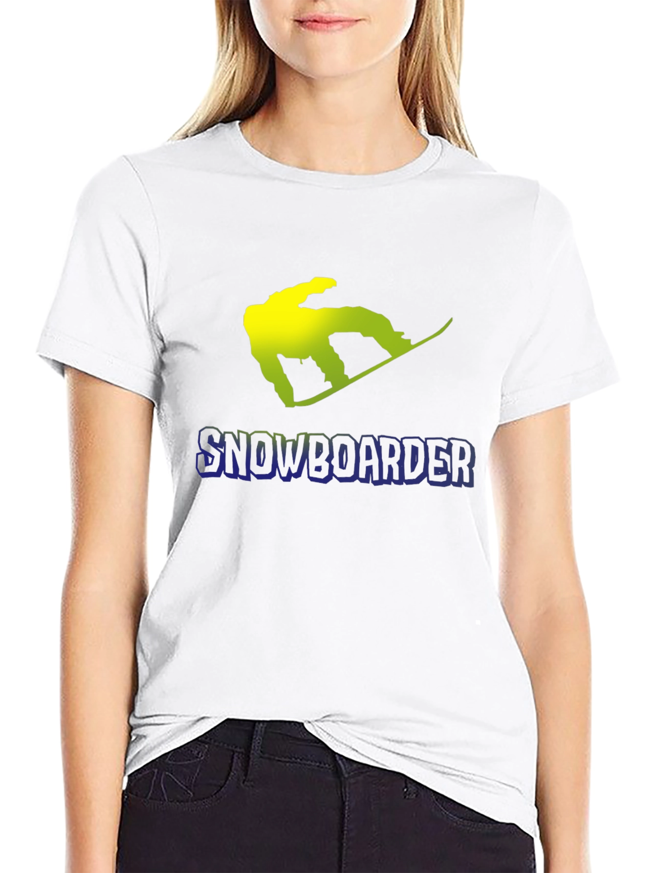 Snowboarder Graphic Black T-Shirt