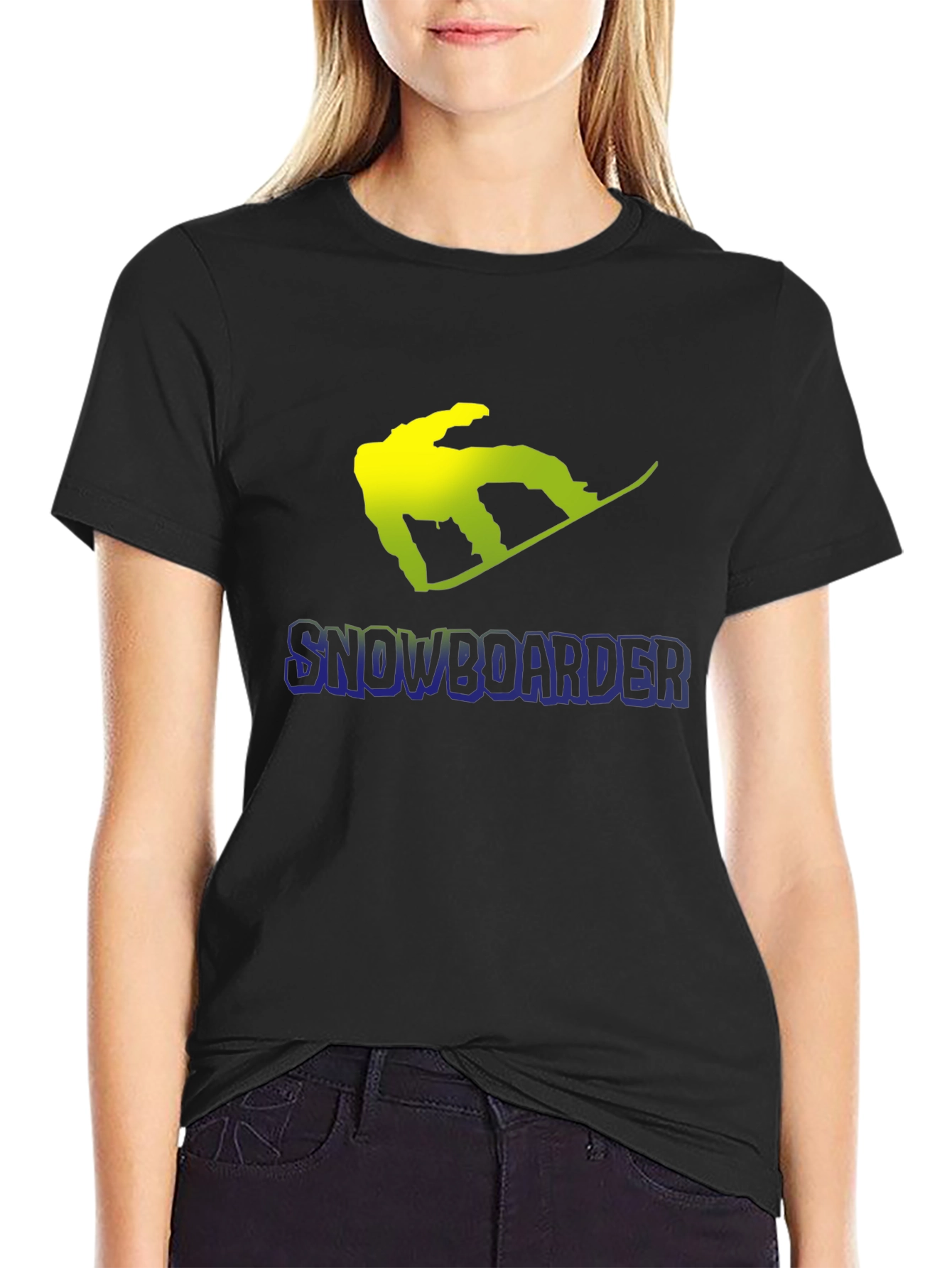 Snowboarder Graphic Black T-Shirt