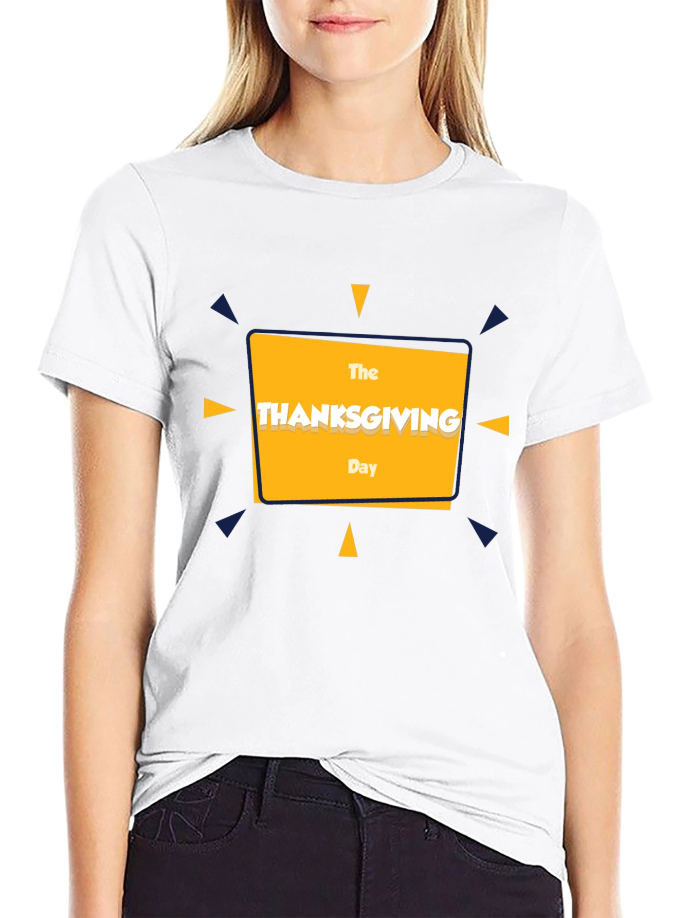 Thanksgiving Day Graphic Tee - Black Cotton T-Shirt