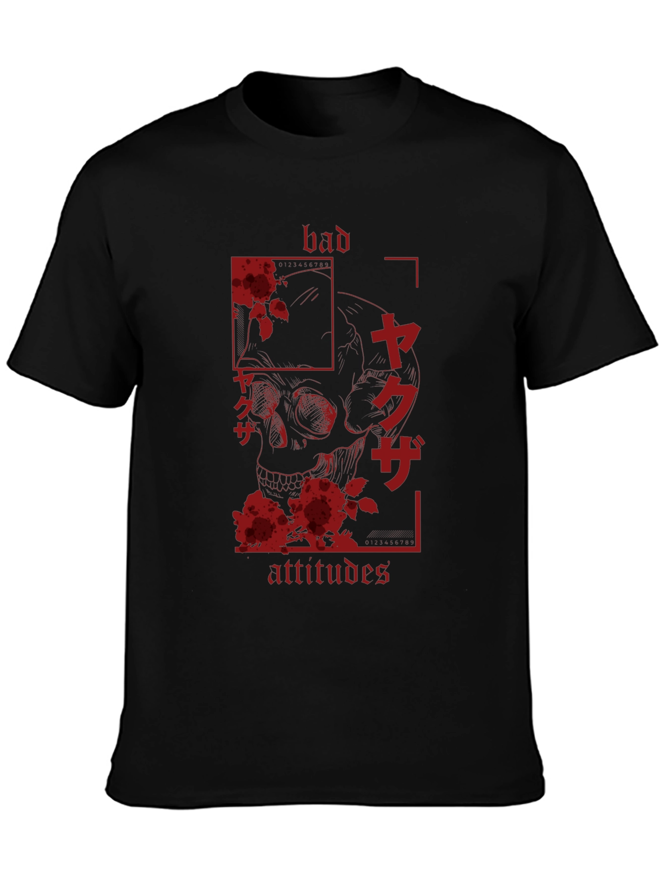Bad Attitudes Yakuza Skull Graphic Tee