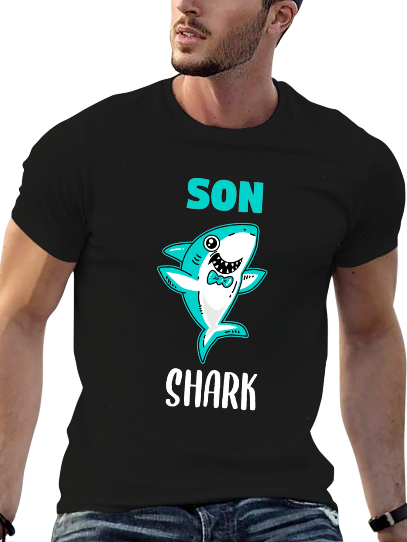 Son Shark T-Shirt - Cute Cartoon Graphic Tee