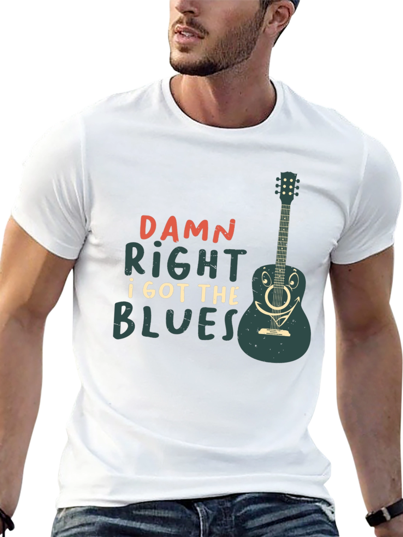Damn Right I Got The Blues Guitar T-Shirt