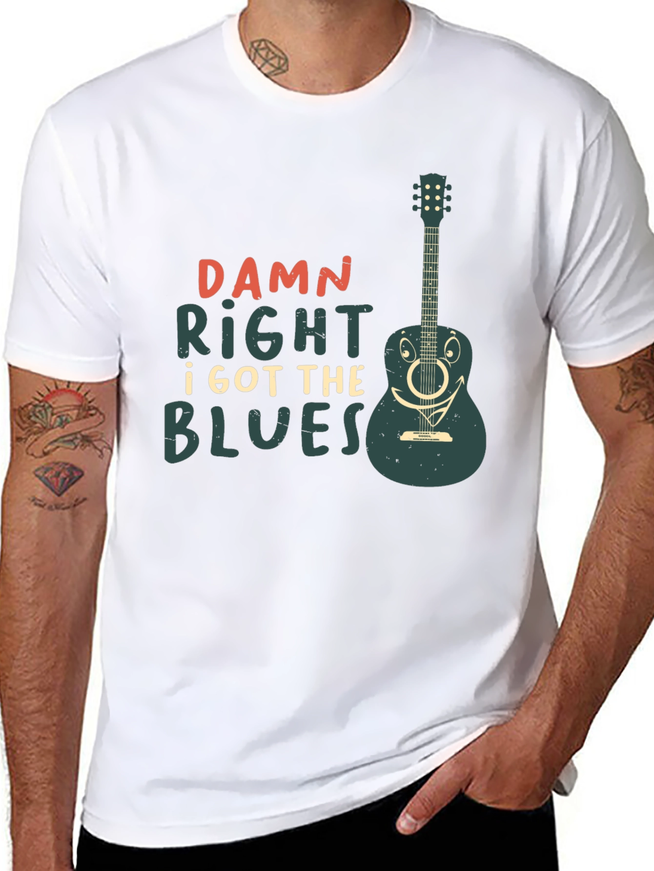 Damn Right I Got The Blues Guitar T-Shirt