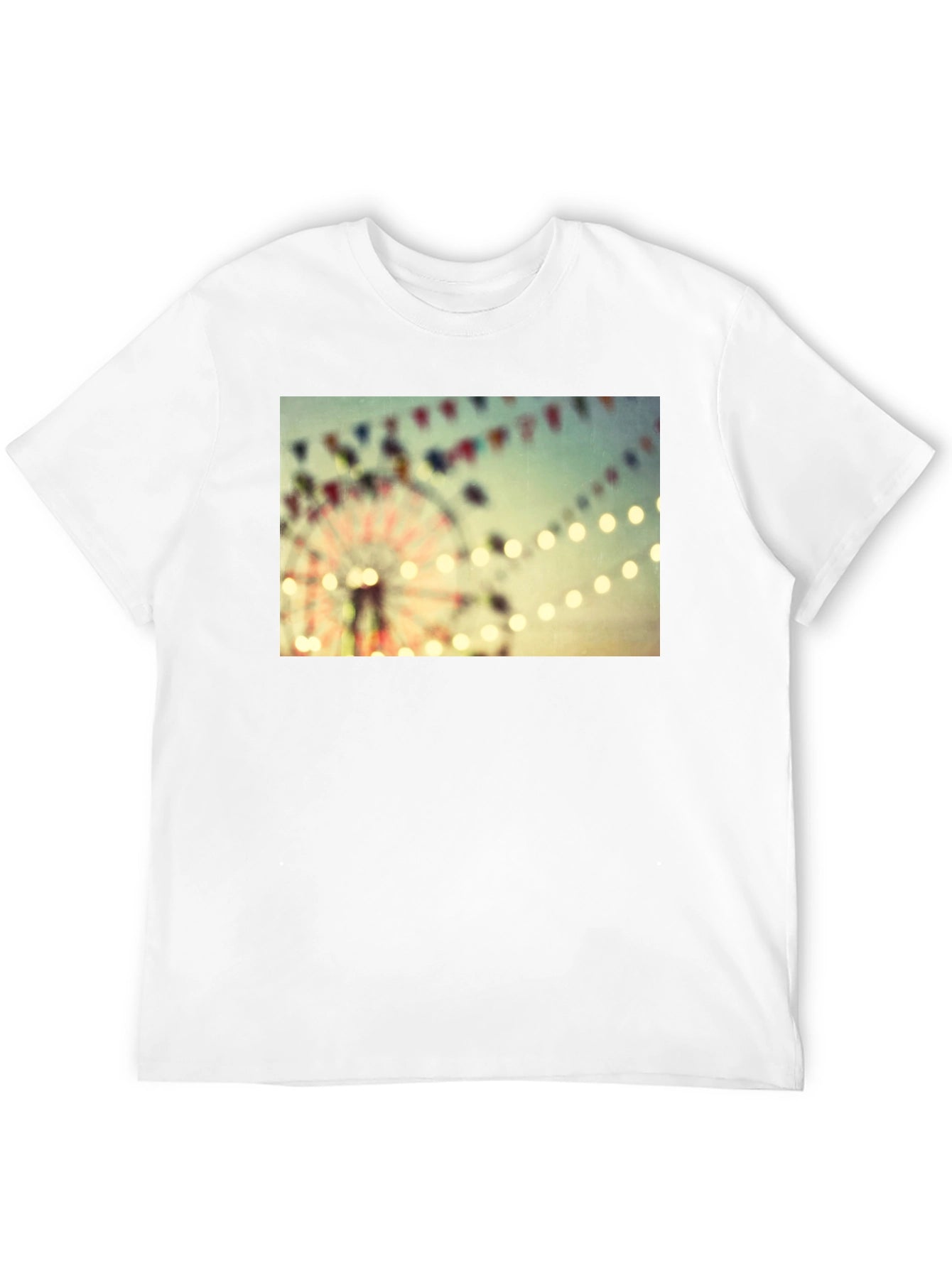 Carnival Ferris Wheel Graphic Black T-Shirt