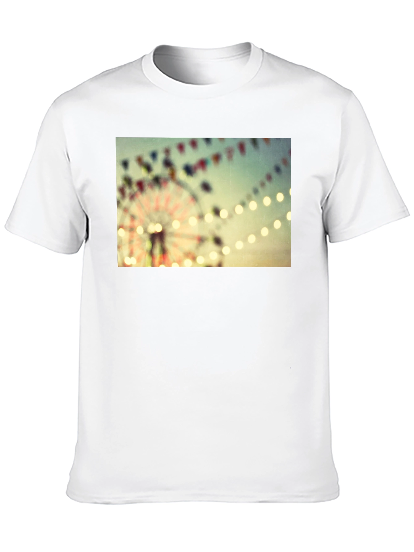 Carnival Ferris Wheel Graphic Black T-Shirt