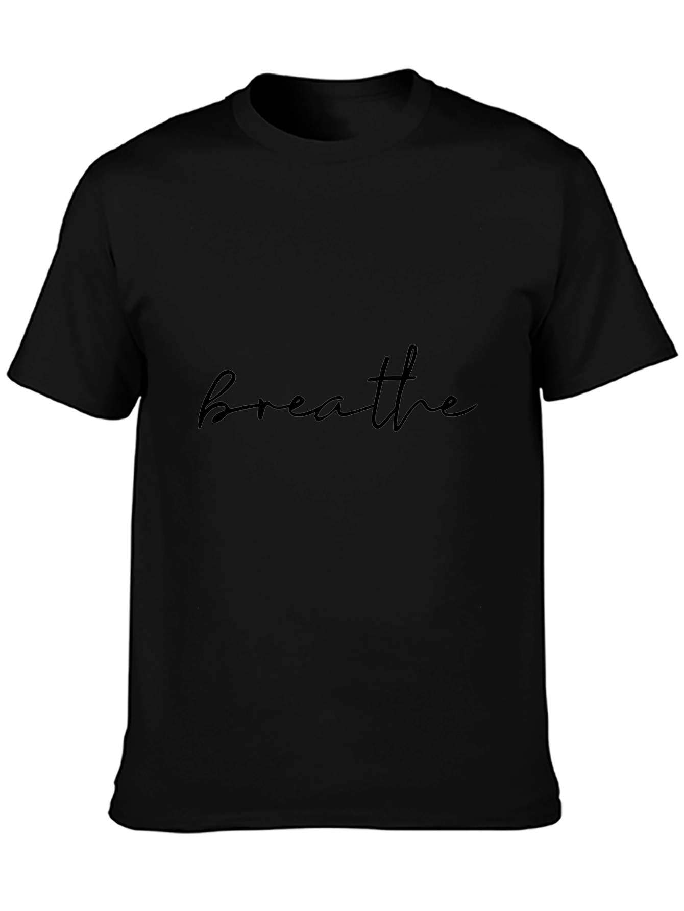 Breathe Black T-Shirt - Mens Casual Tee