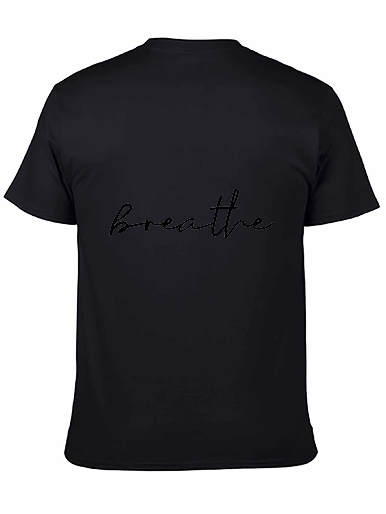 Breathe Black T-Shirt - Mens Casual Tee