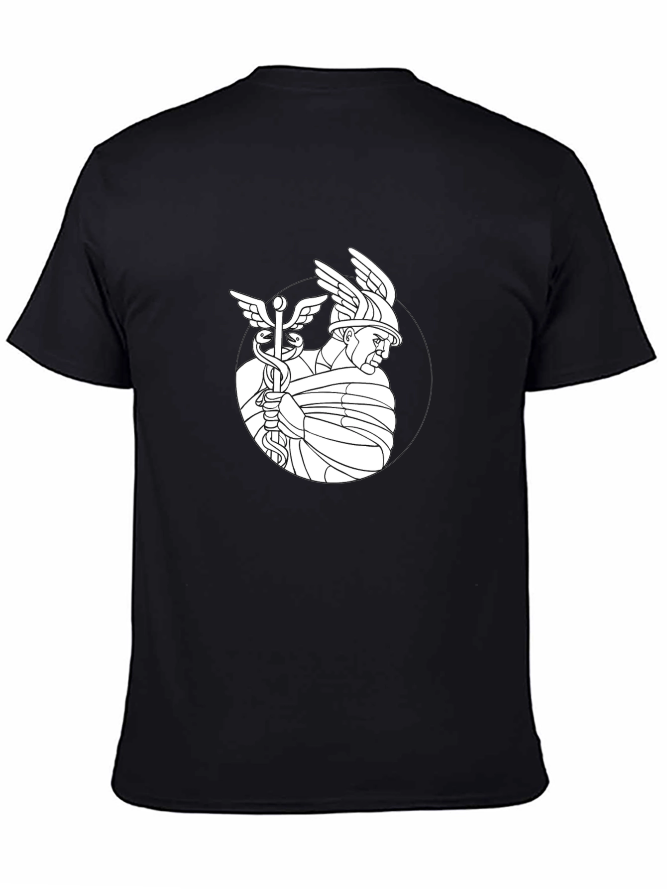 Caduceus Graphic Black T-Shirt