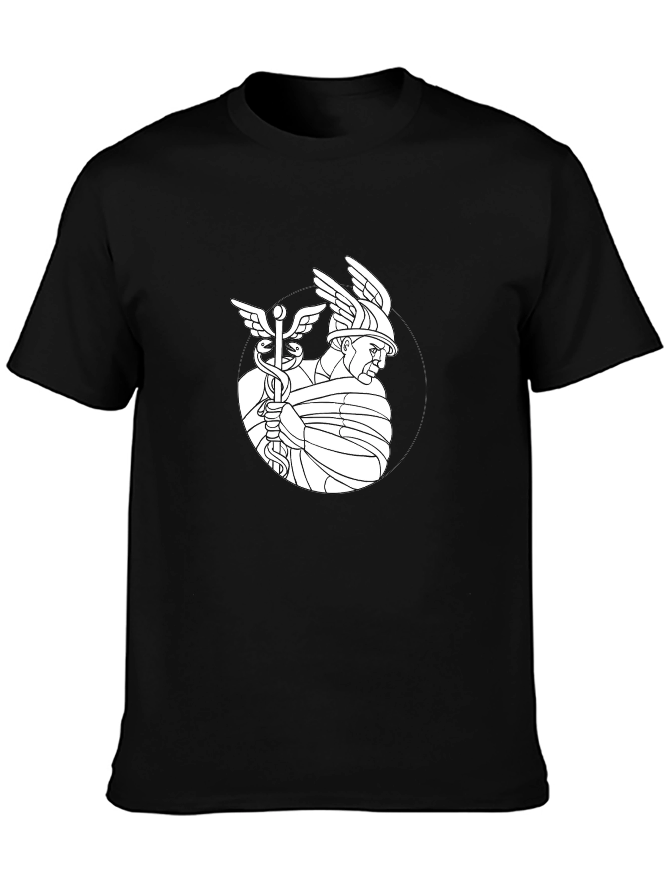 Caduceus Graphic Black T-Shirt