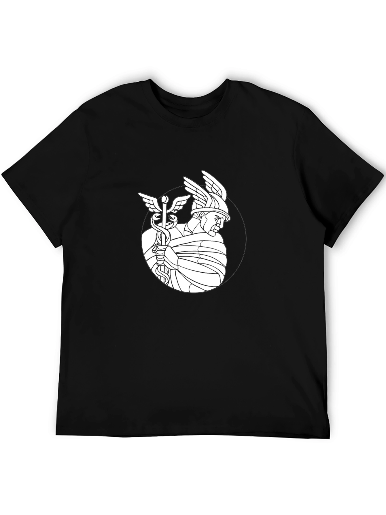 Caduceus Graphic Black T-Shirt