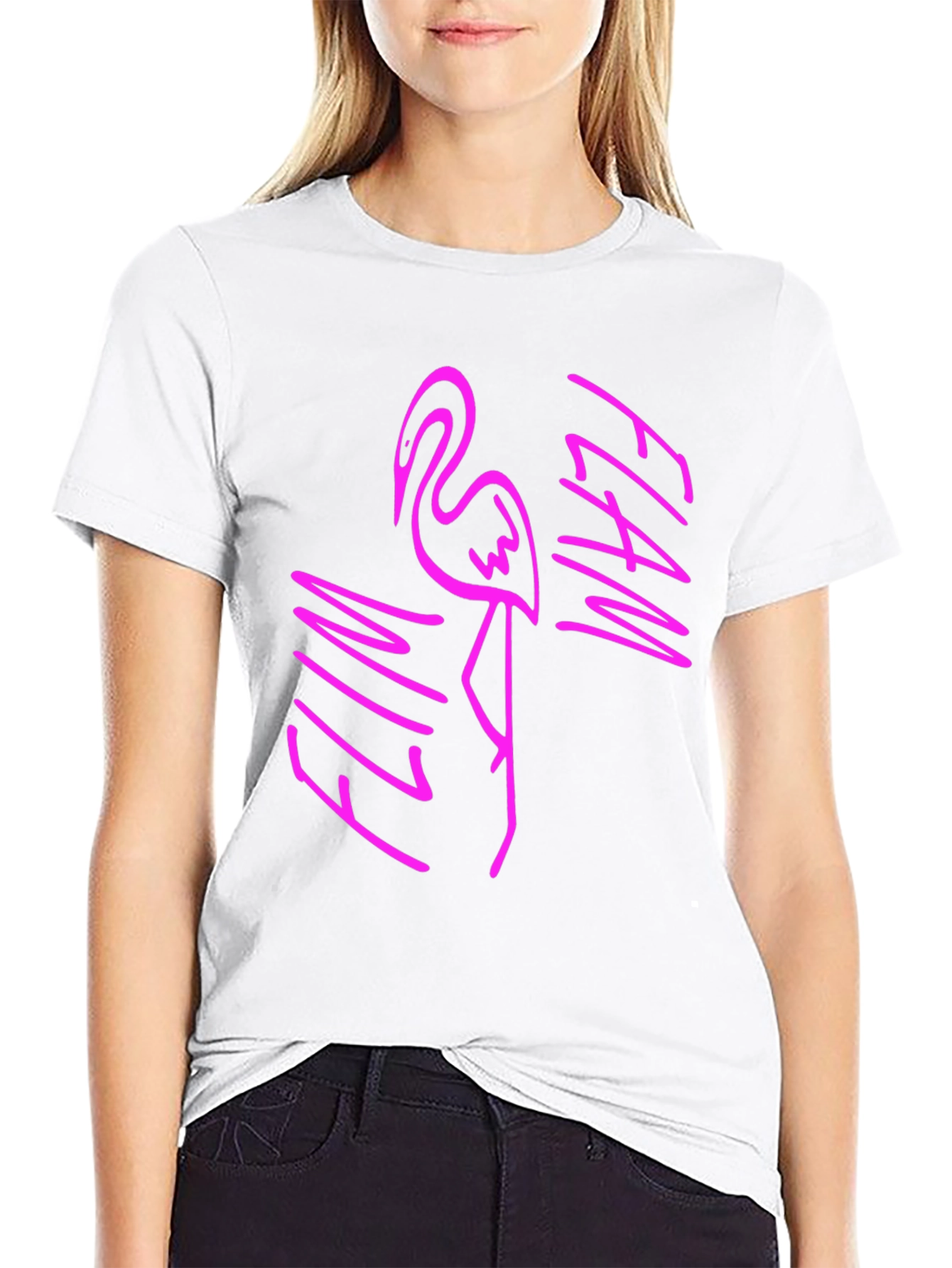 Flamingo Graphic Print T-Shirt