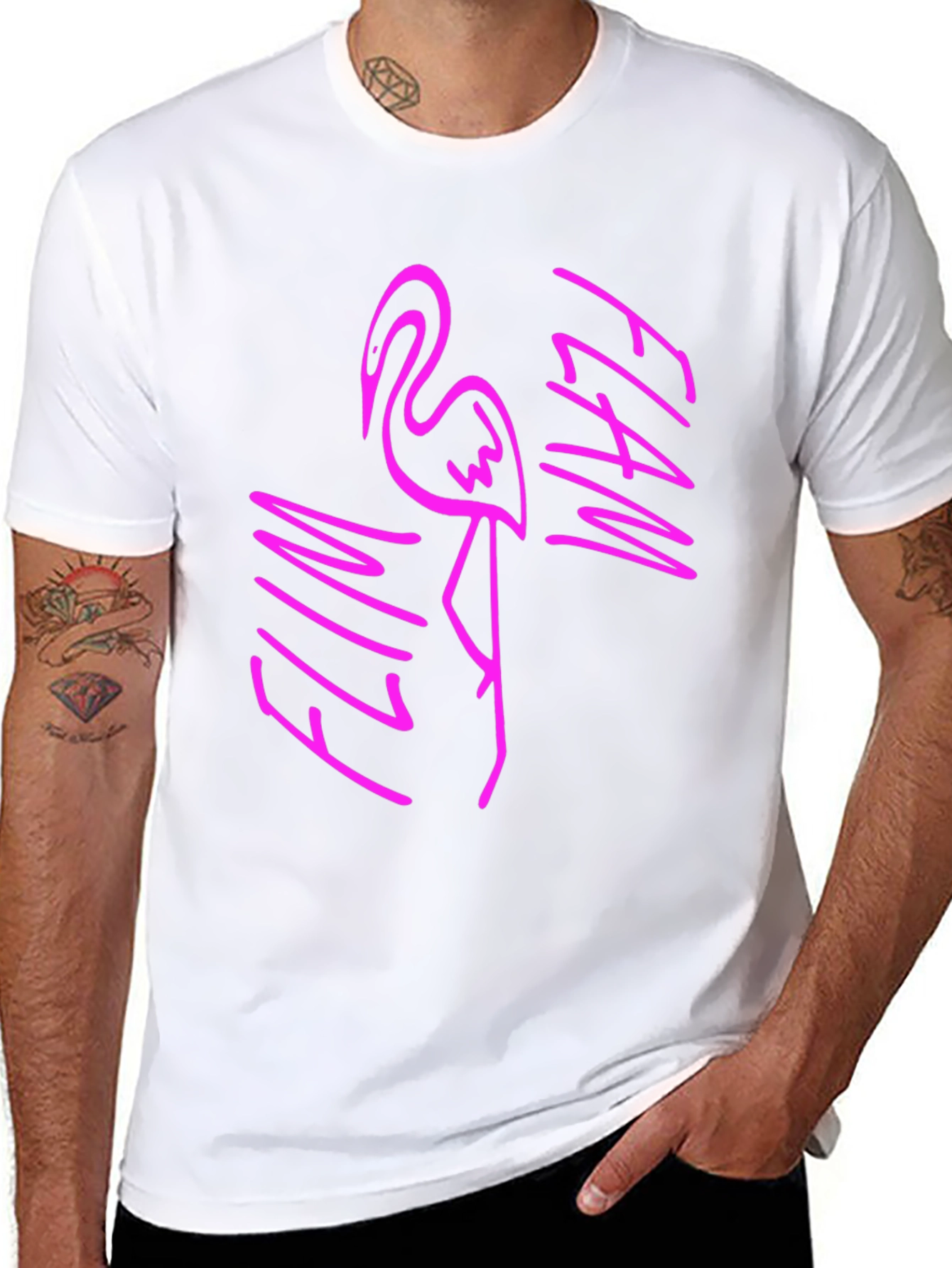 Flamingo Graphic Print T-Shirt