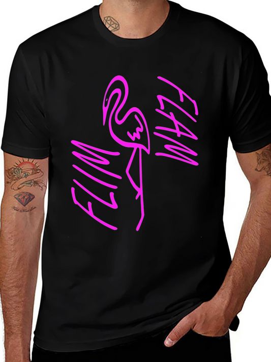 Flamingo Graphic Print T-Shirt