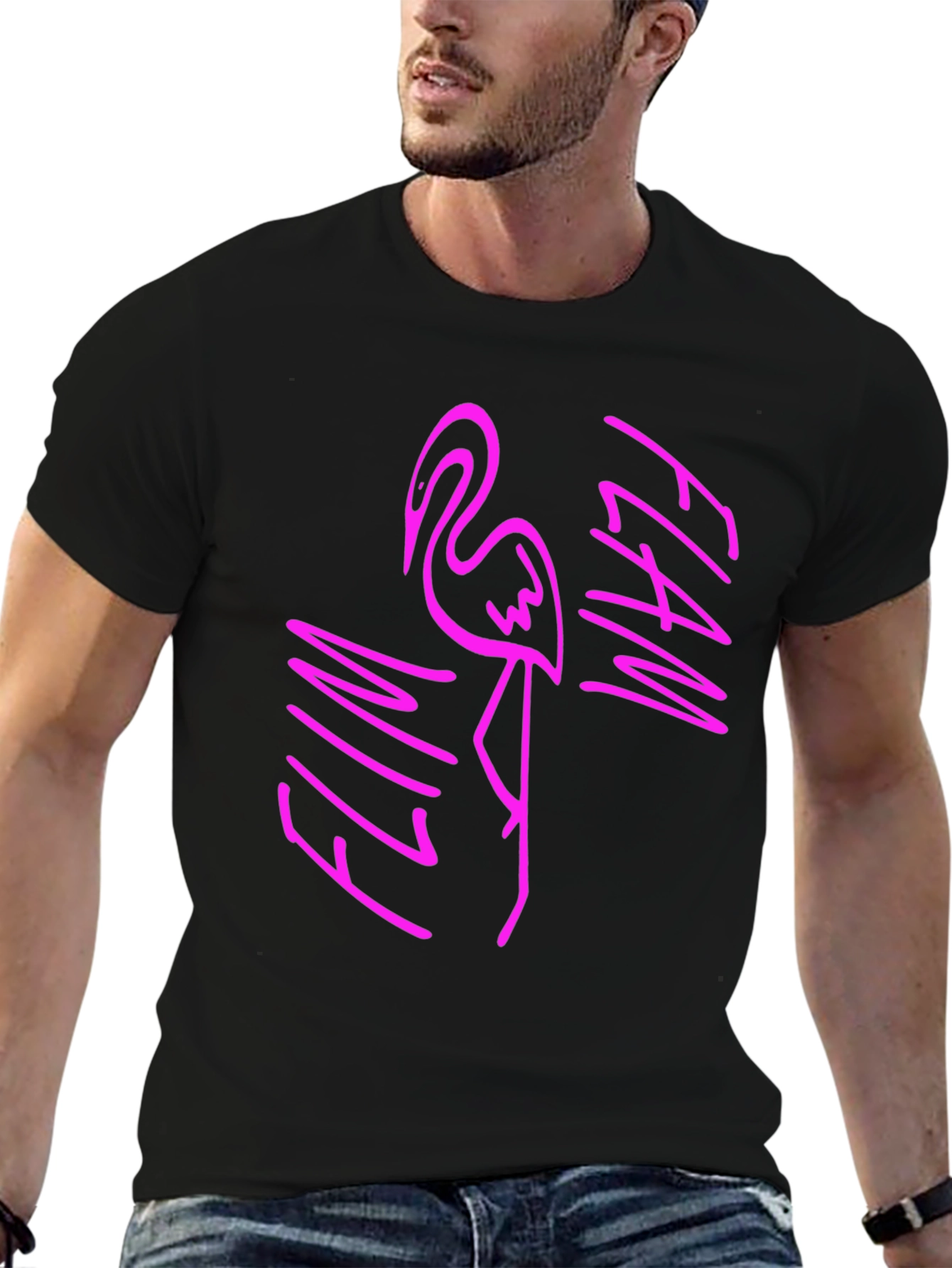 Flamingo Graphic Print T-Shirt