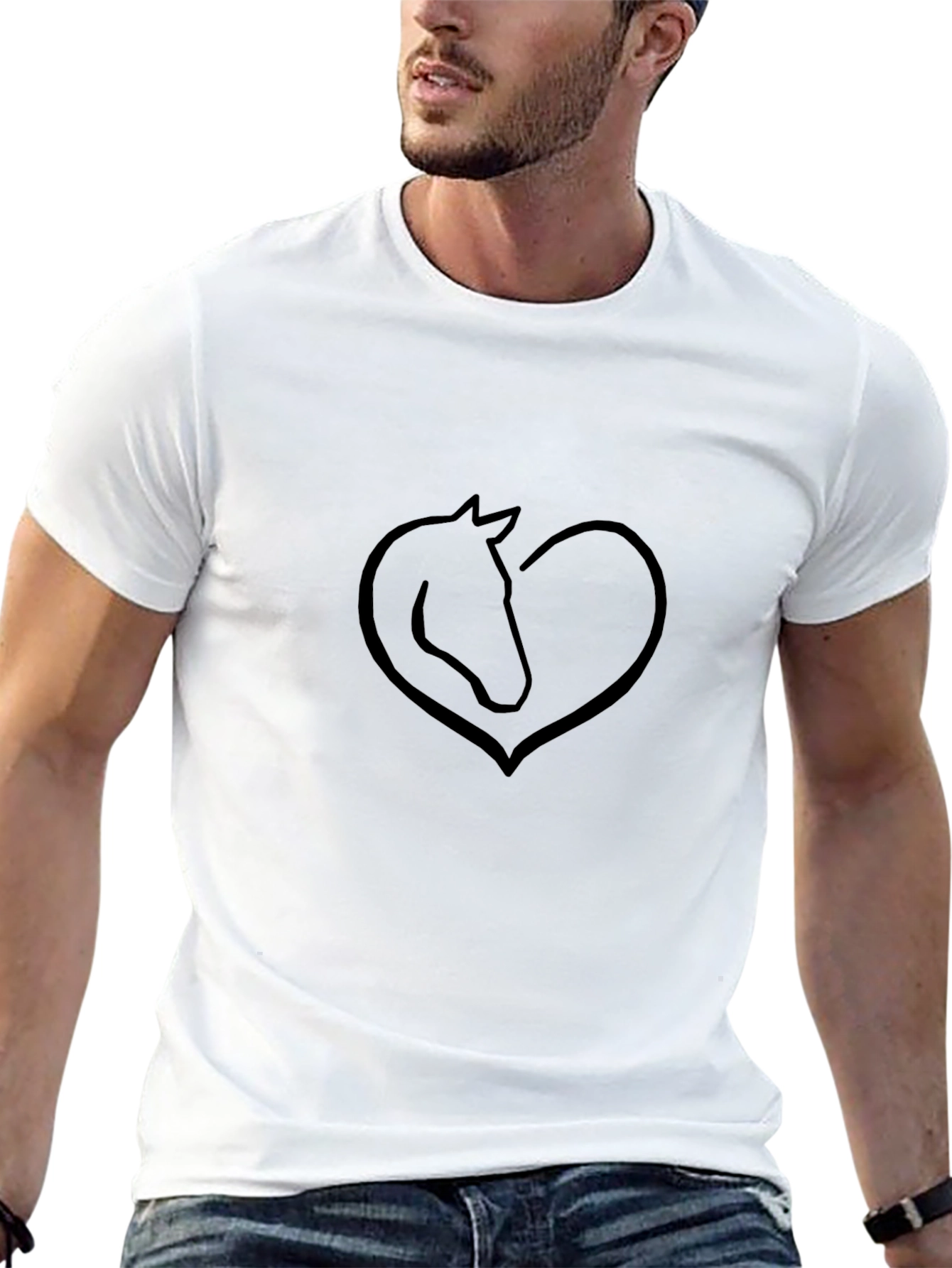 Horse Lover Tee - Heart Horse Design