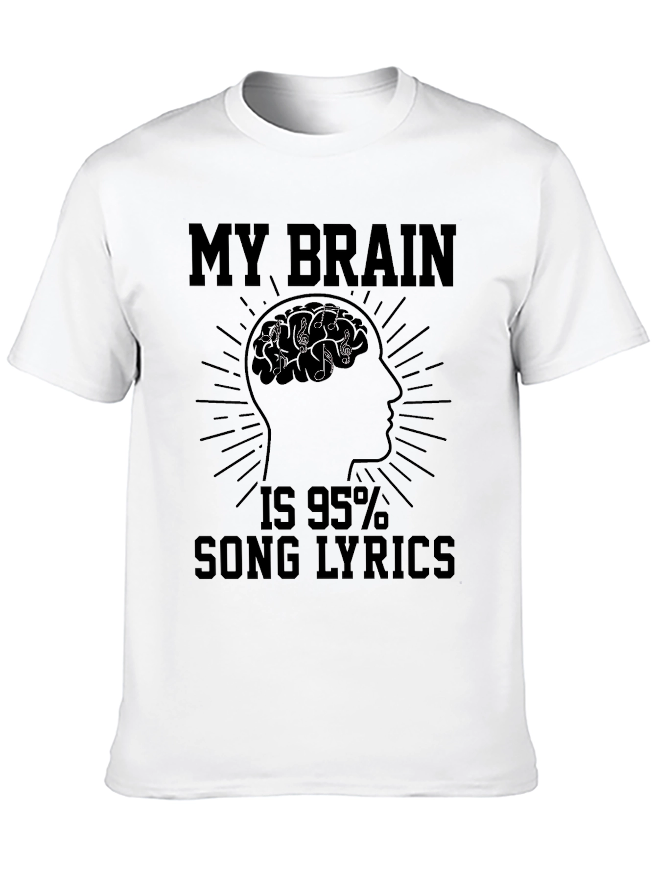My Brain is 95% Song Lyrics T-Shirt