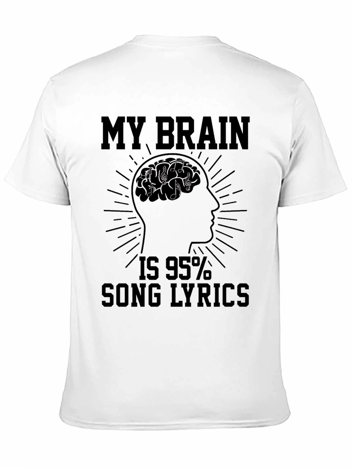 My Brain is 95% Song Lyrics T-Shirt