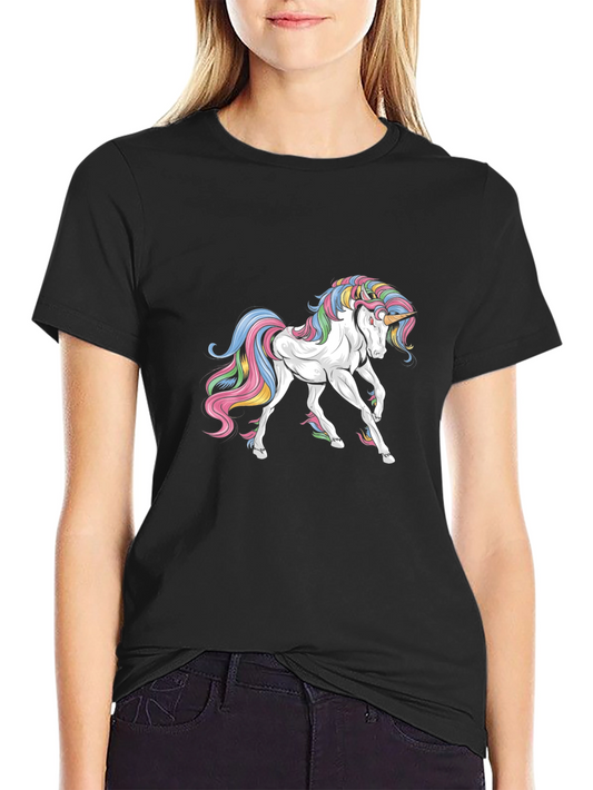 Unicorn Graphic Black T-Shirt