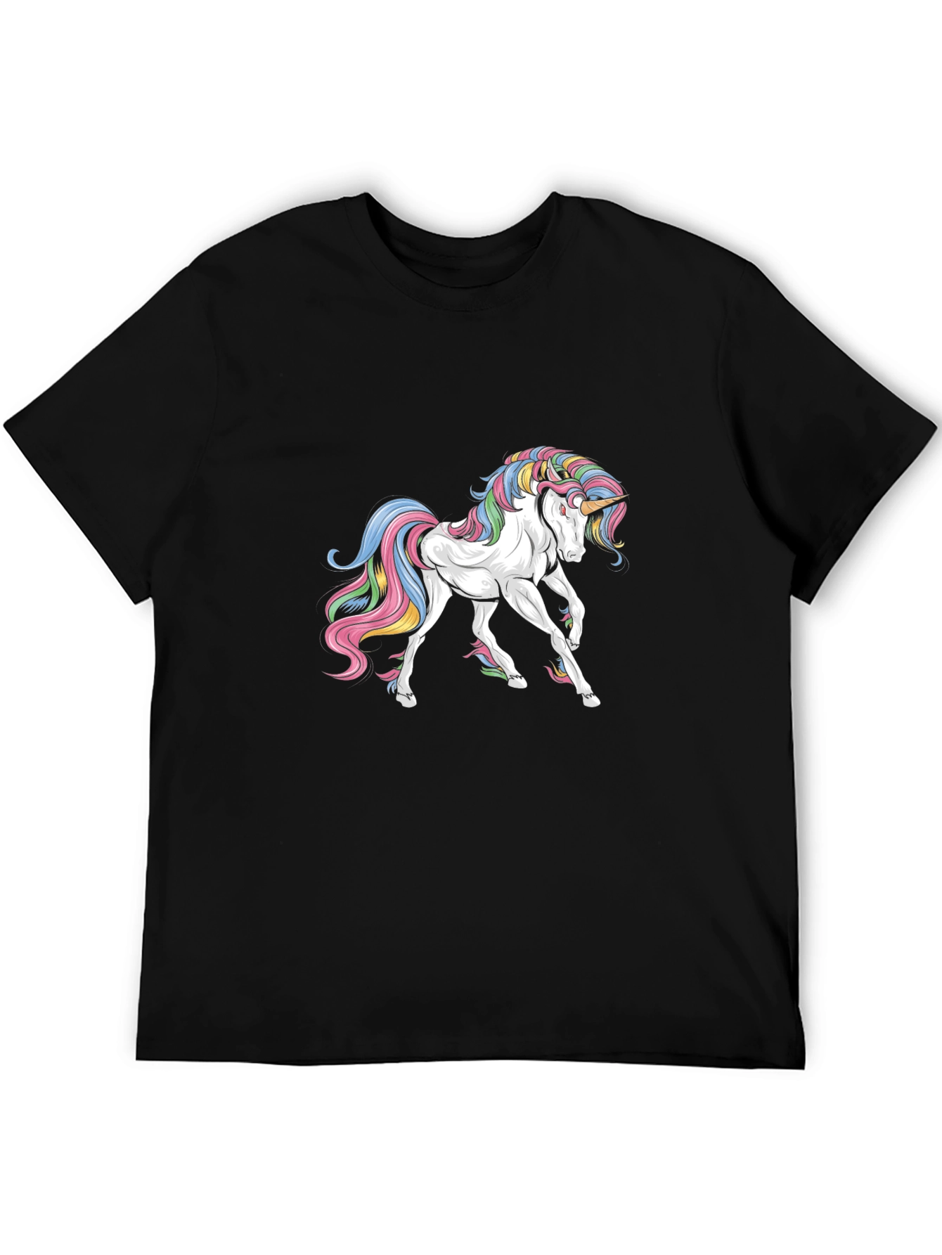 Unicorn Graphic Black T-Shirt