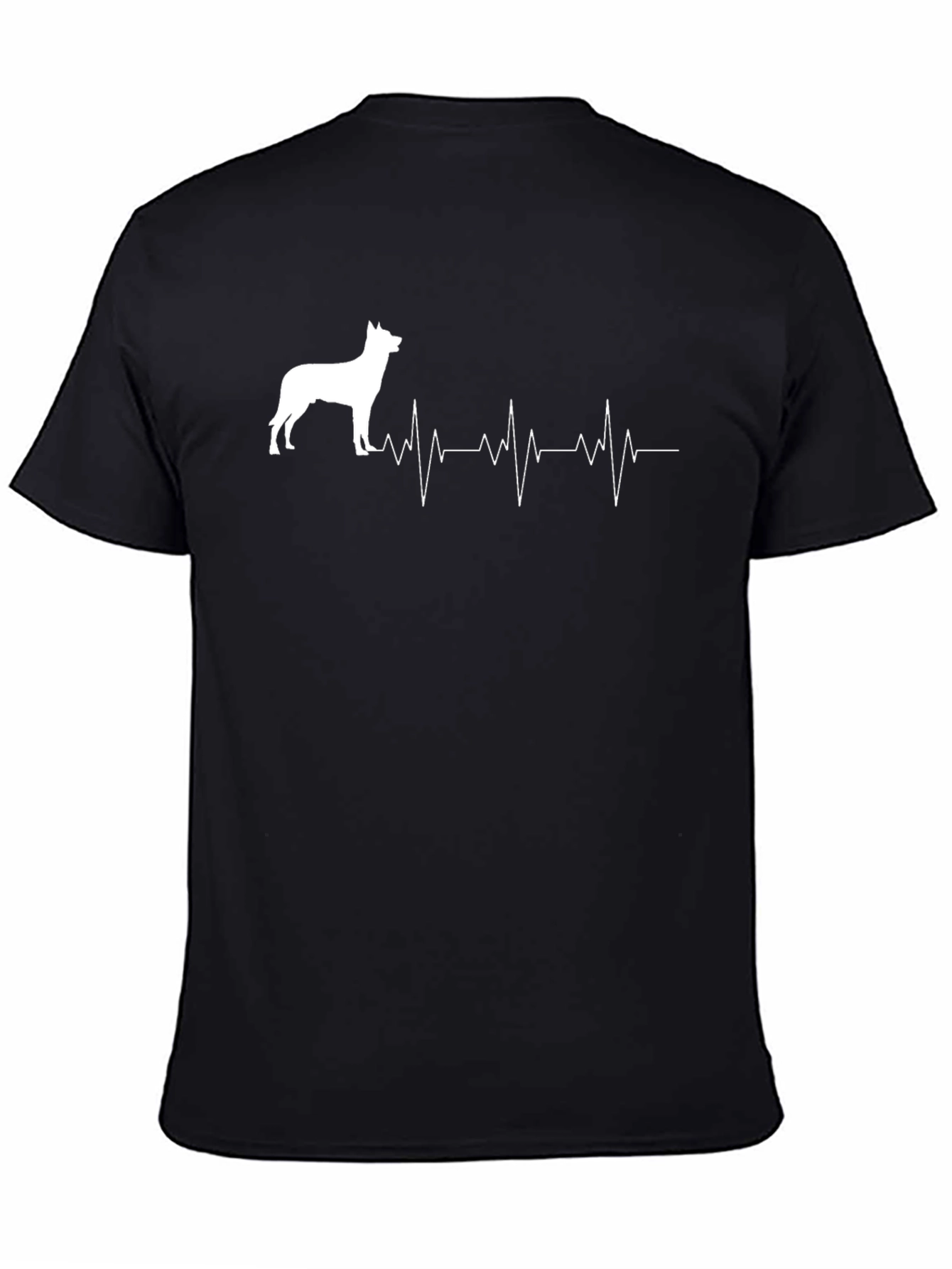 Dog Breed Heartbeat T-Shirt - Black