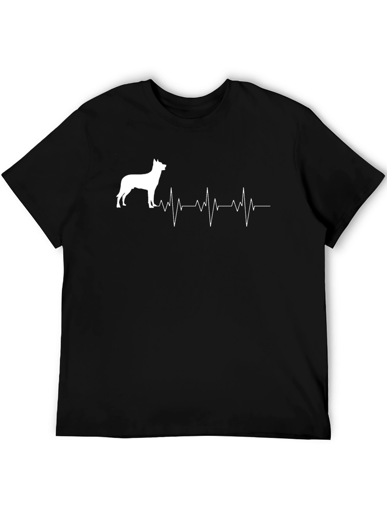 Dog Breed Heartbeat T-Shirt - Black