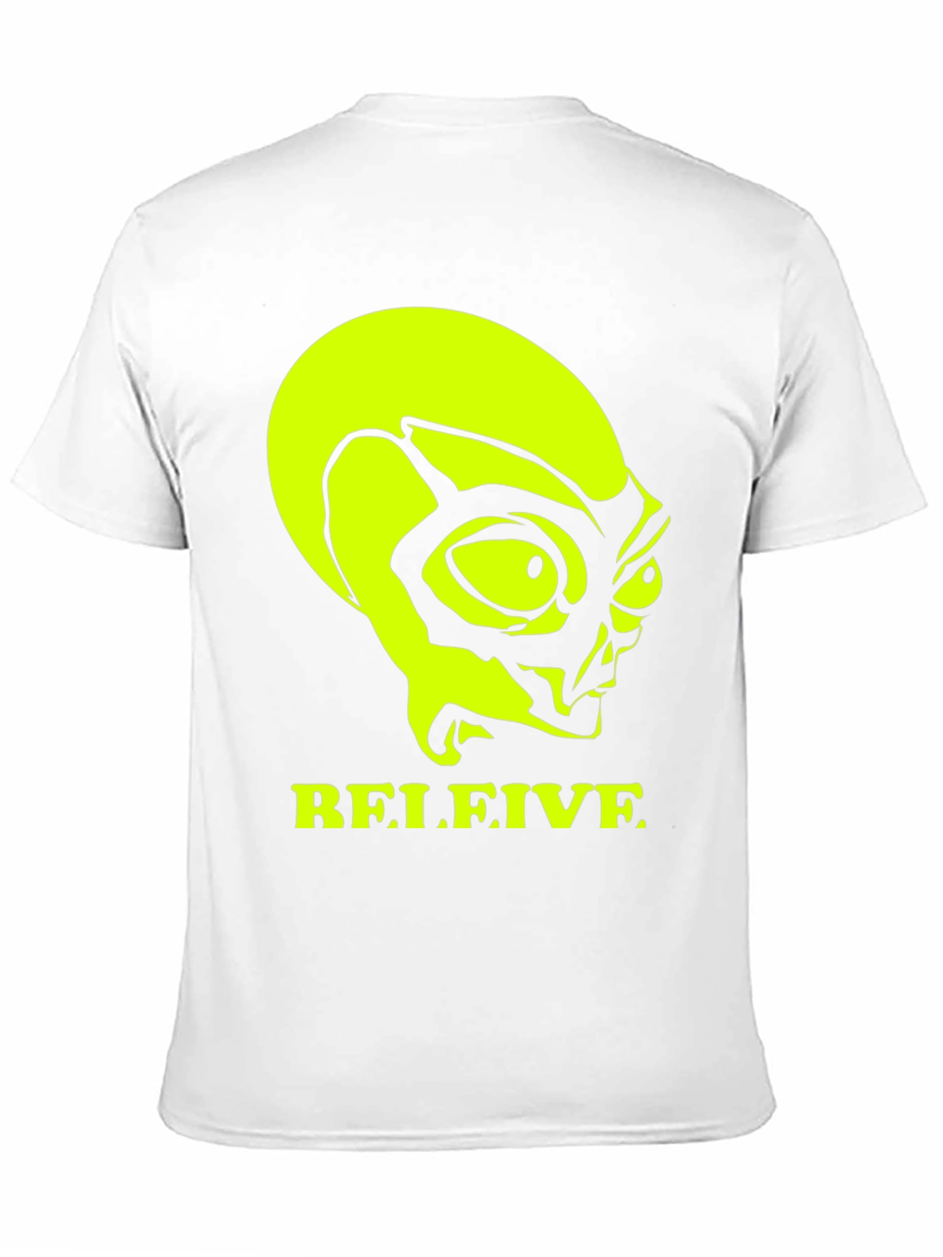 Believe Alien Graphic Tee - Black Cotton T-Shirt