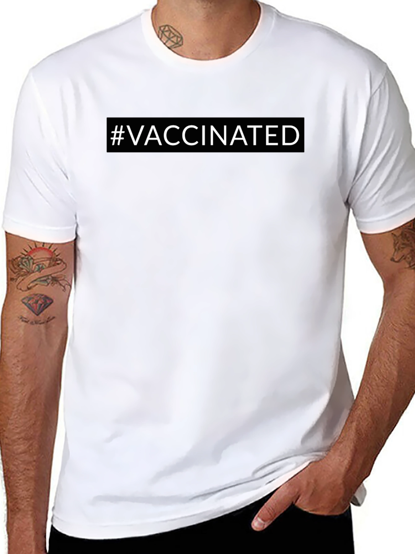 Vaccinated T-Shirt - Modern Black Tee