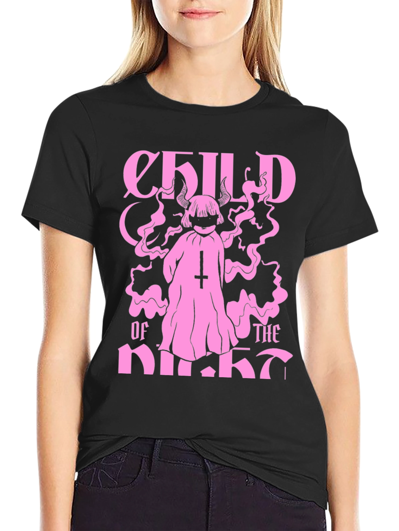 Child of the Night Black Graphic Tee