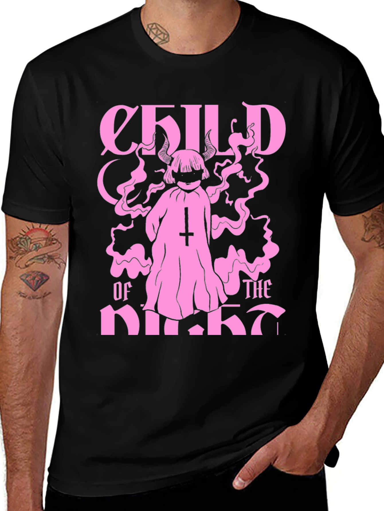 Child of the Night Black Graphic Tee