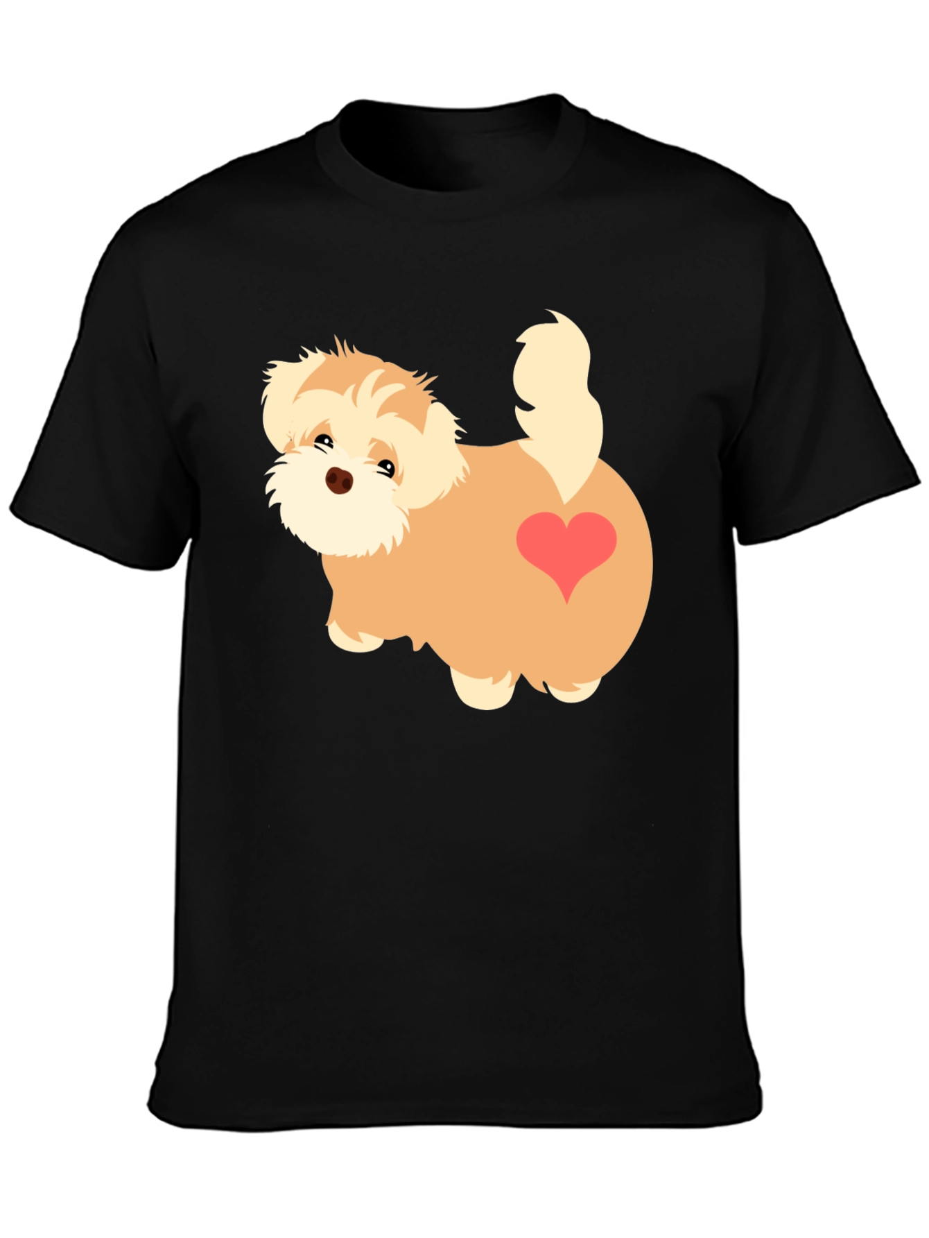 Cute Cartoon Dog Graphic T-Shirt