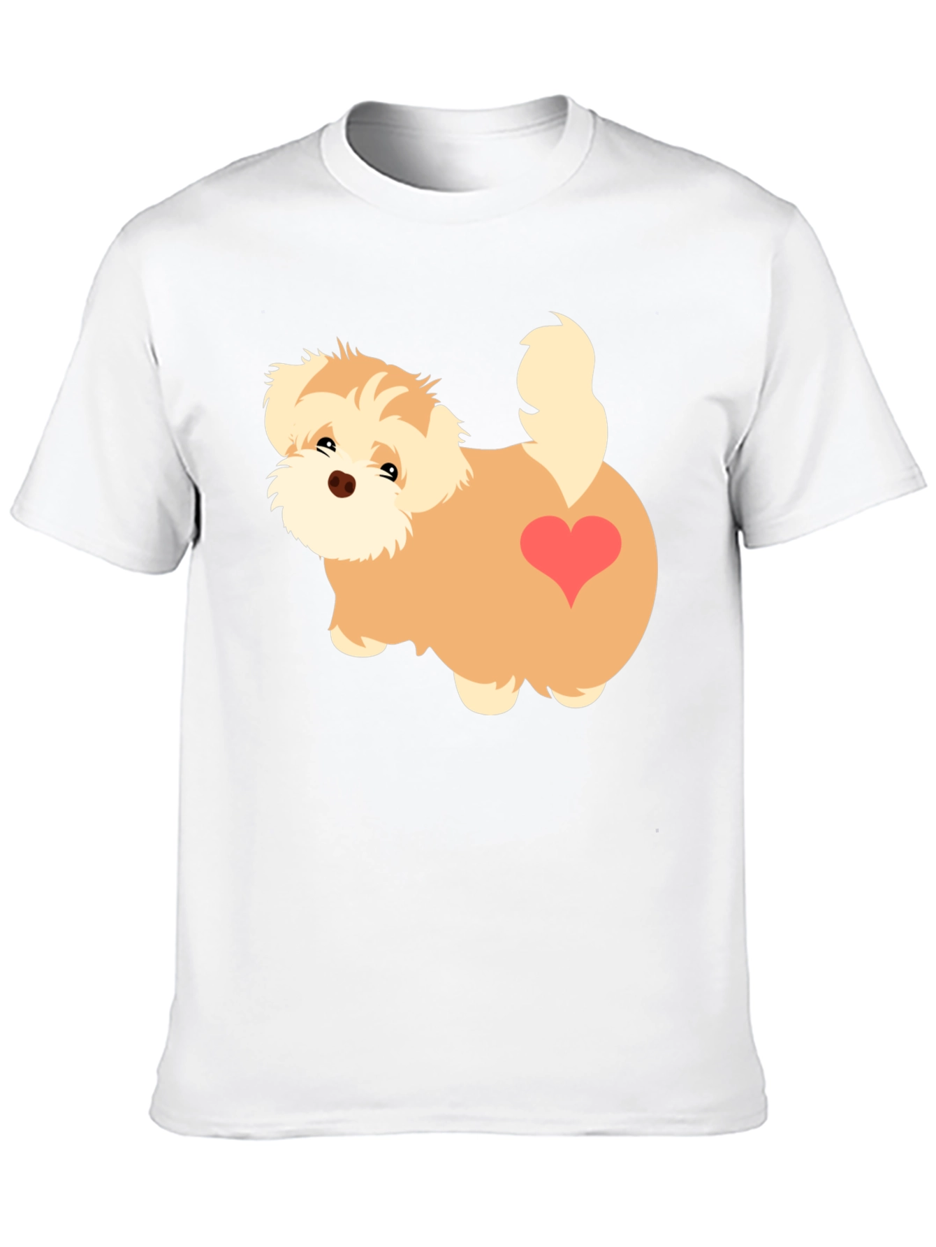 Cute Cartoon Dog Graphic T-Shirt