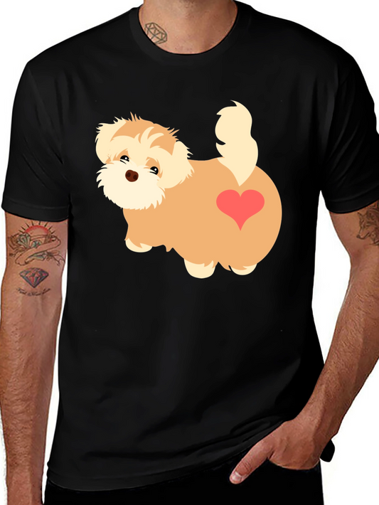 Cute Cartoon Dog Graphic T-Shirt