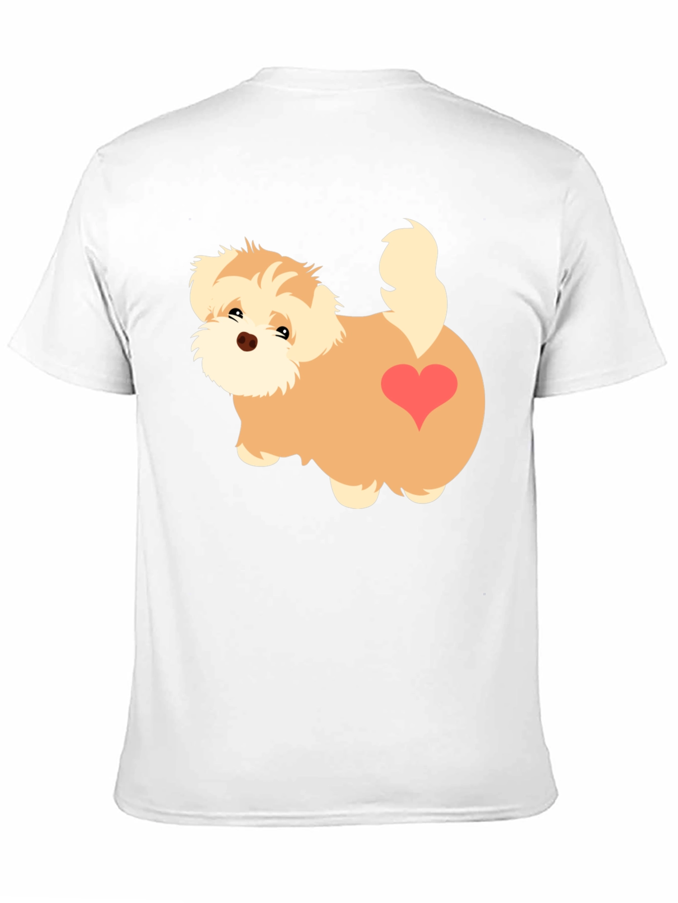 Cute Cartoon Dog Graphic T-Shirt