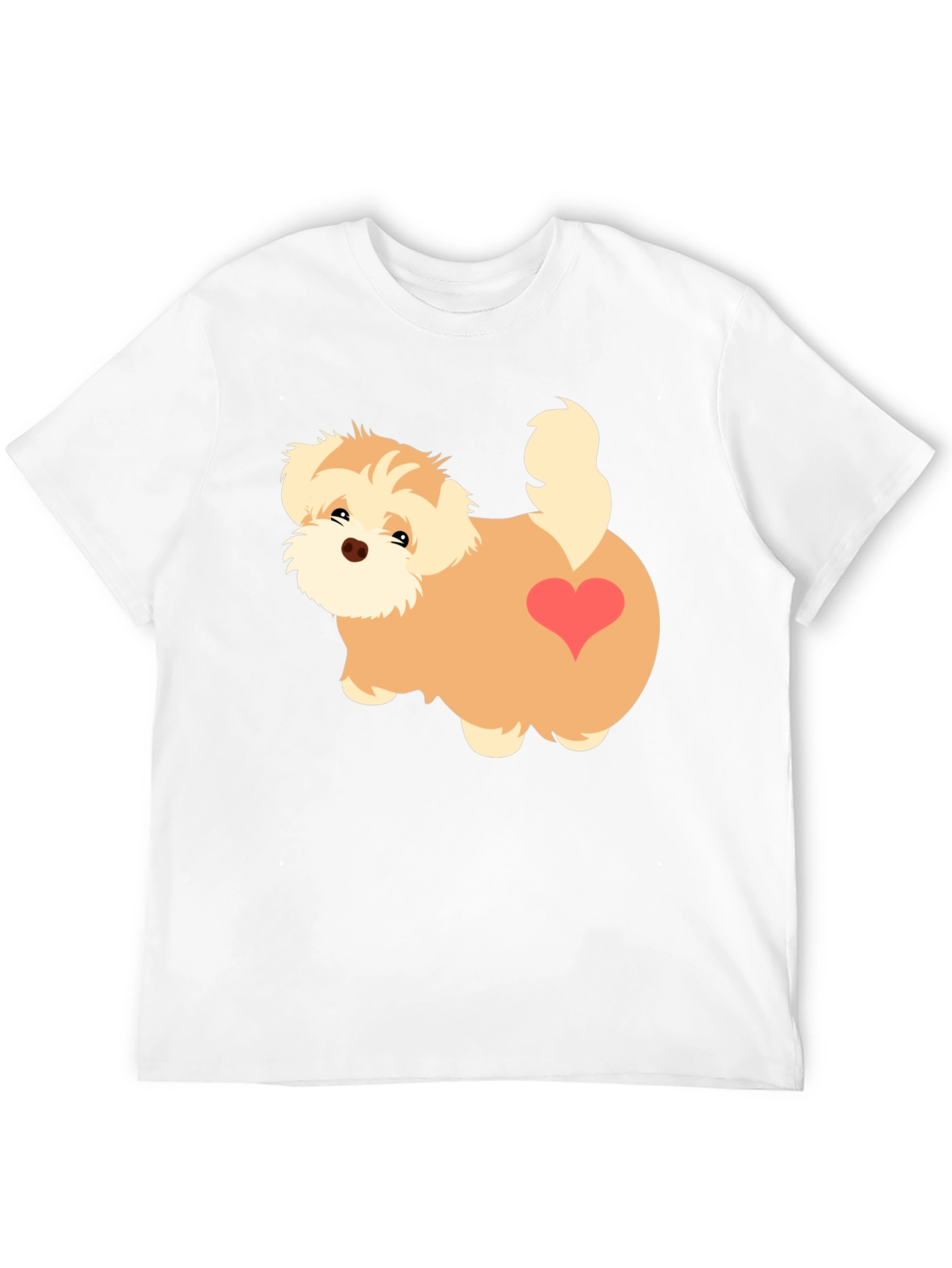 Cute Cartoon Dog Graphic T-Shirt