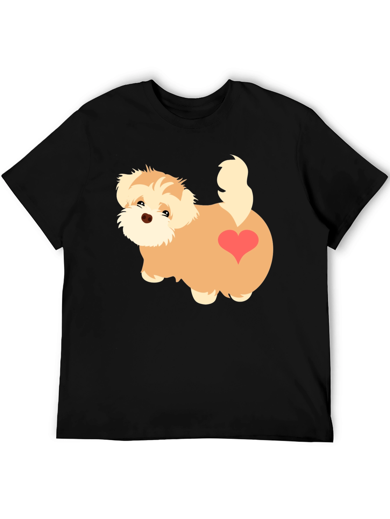 Cute Cartoon Dog Graphic T-Shirt
