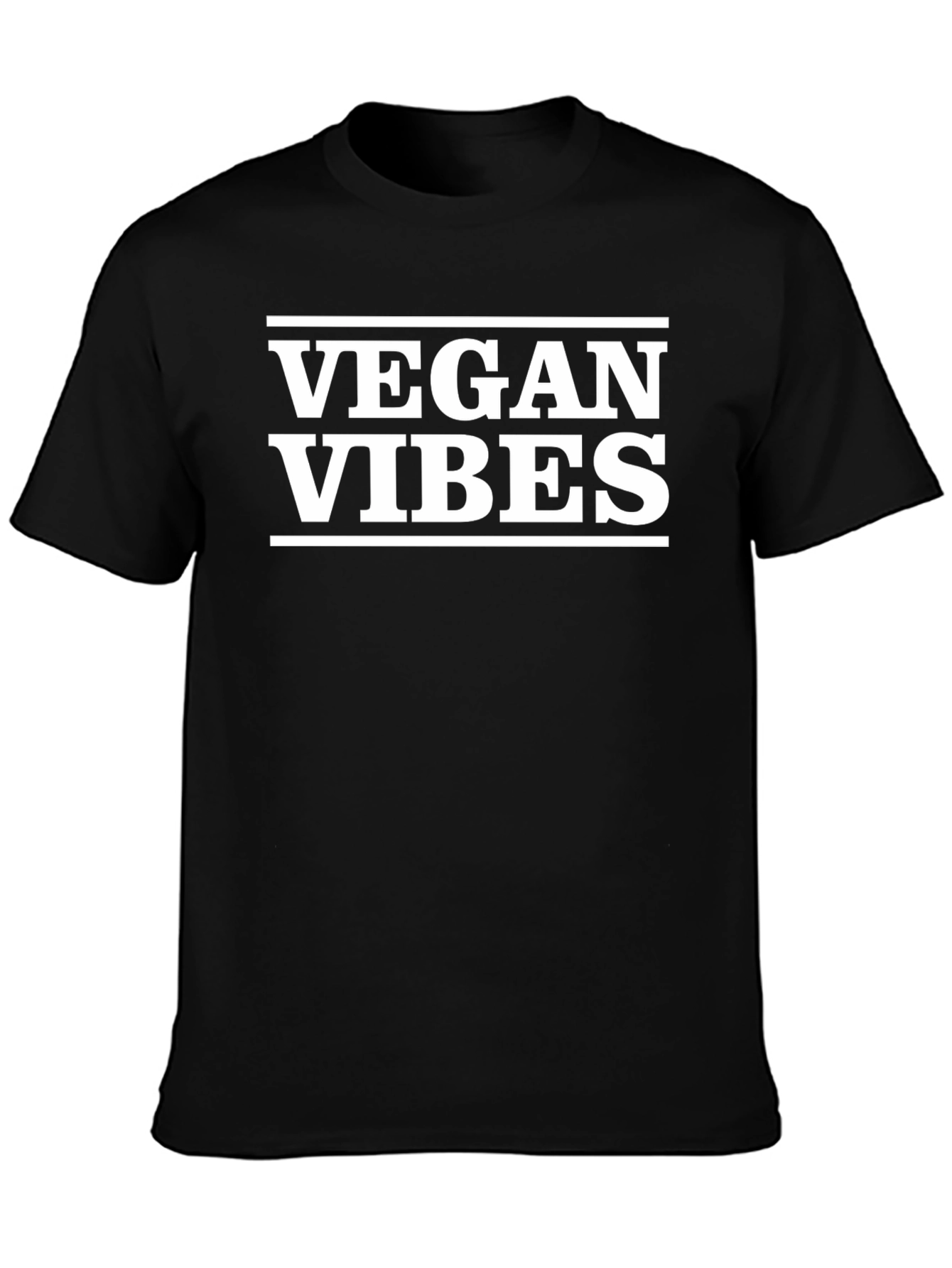 Vegan Vibes Graphic Tee - Black T-Shirt