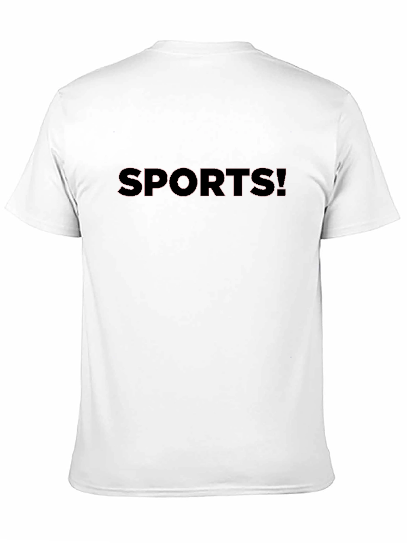 Mens Black Sports! Graphic Tee Casual Wear