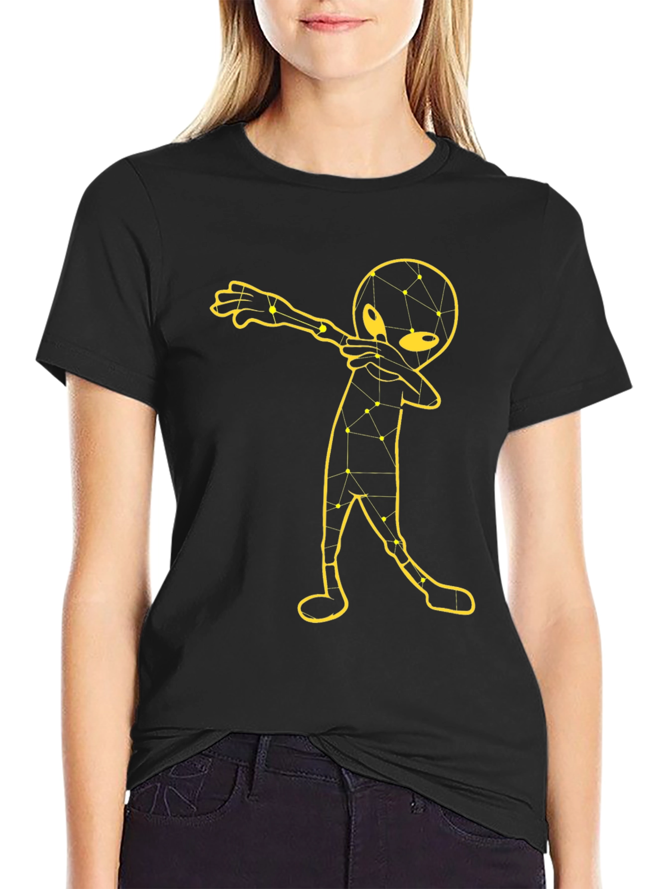 Dabbing Alien T-Shirt - Unique Graphic Tee