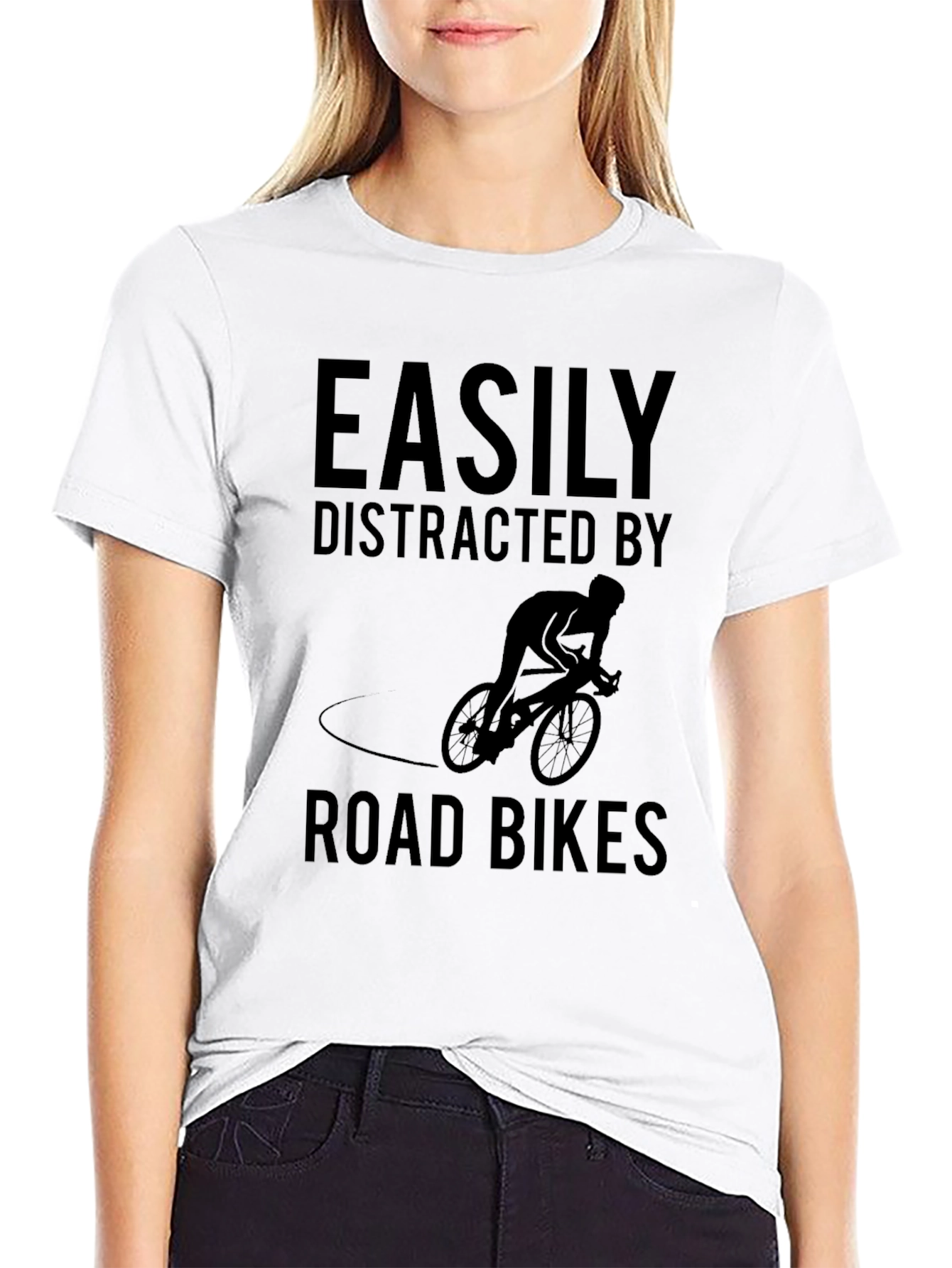 Easily Distracted By Road Bikes Graphic T-Shirt