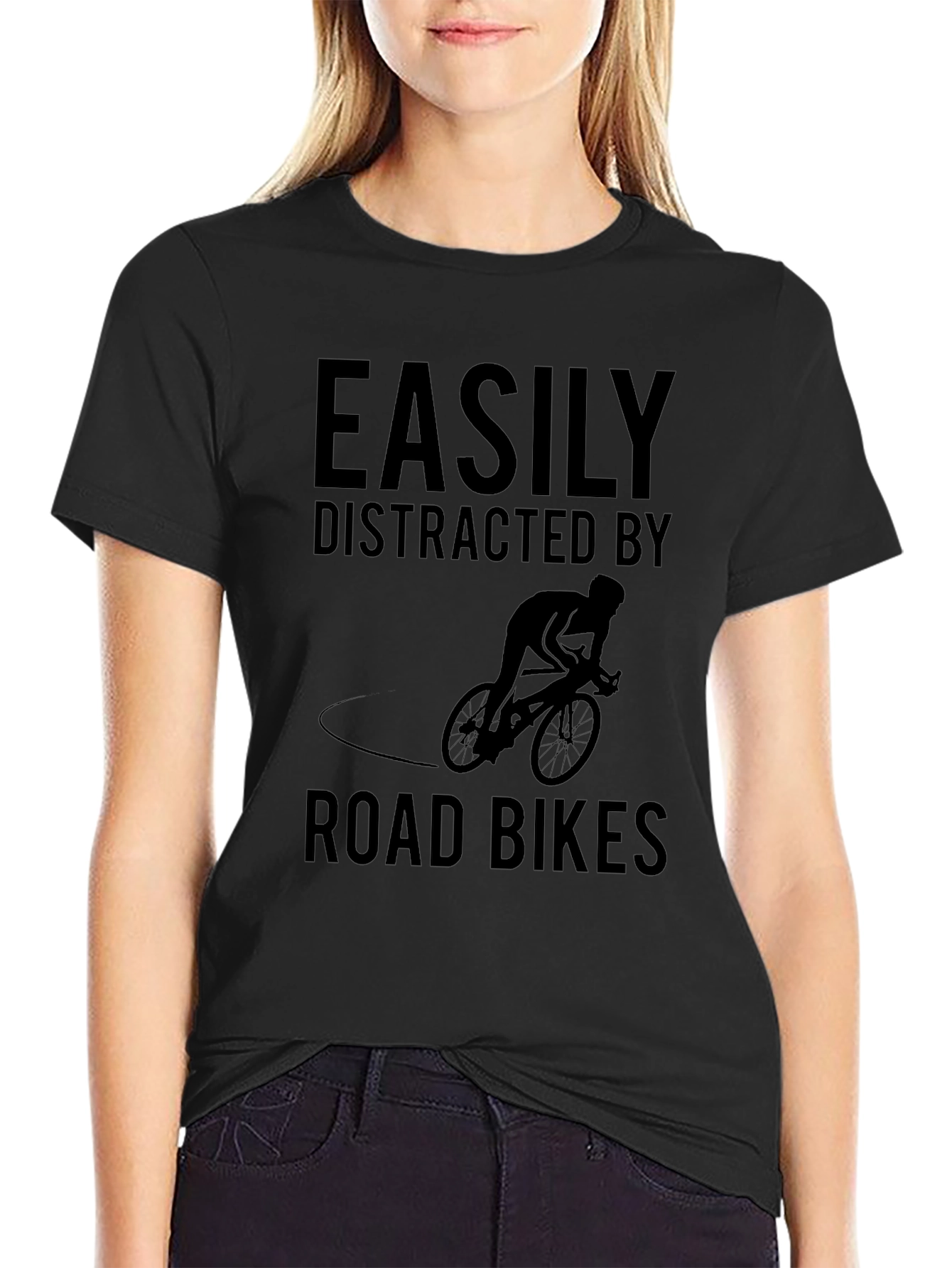 Easily Distracted By Road Bikes Graphic T-Shirt