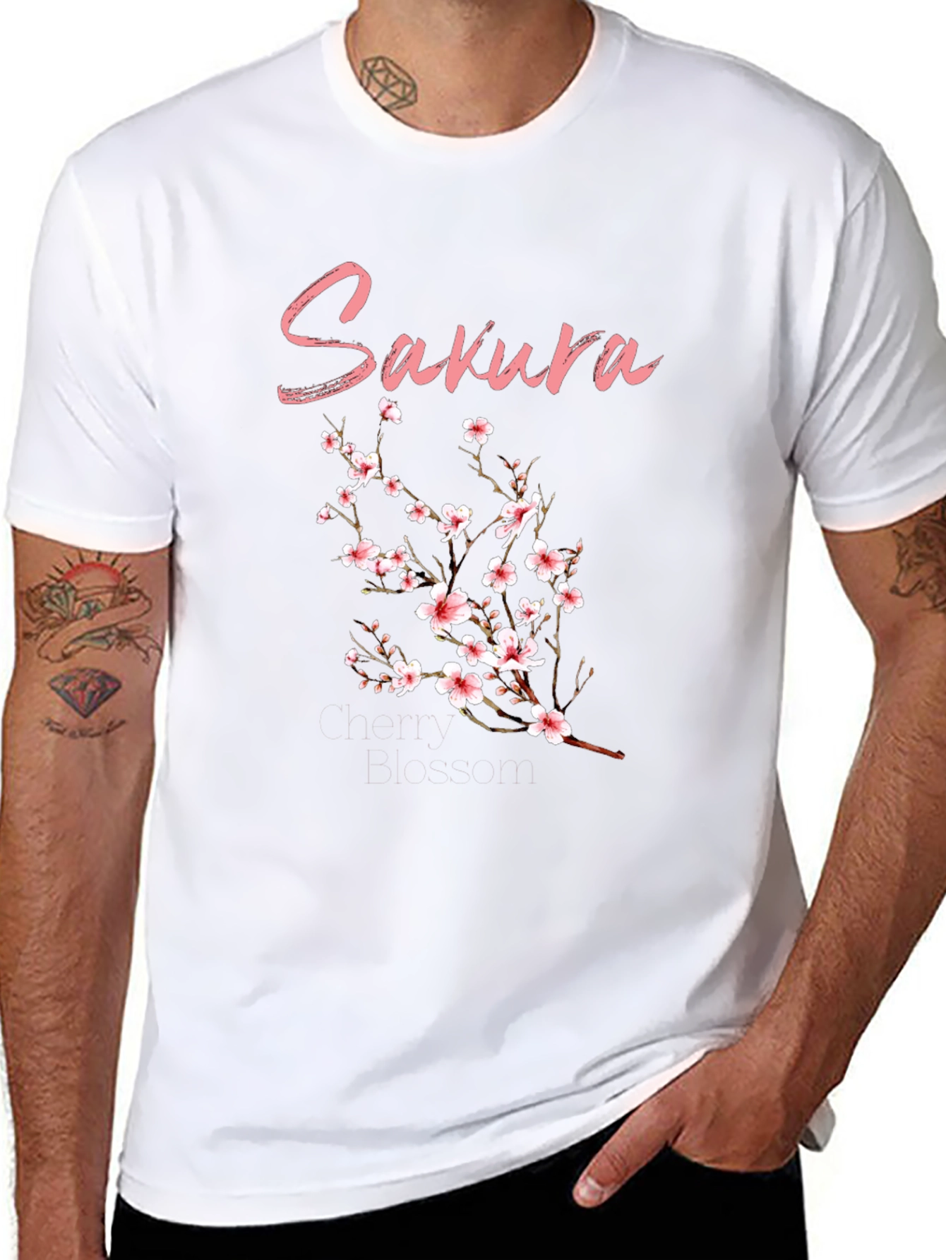 Sakura Blossom Black T-Shirt