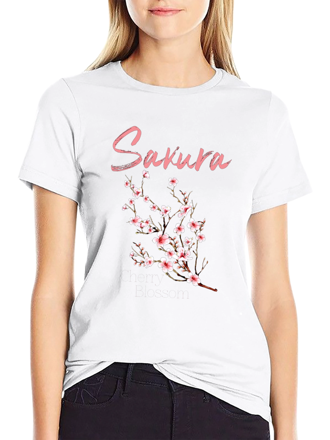 Sakura Blossom Black T-Shirt