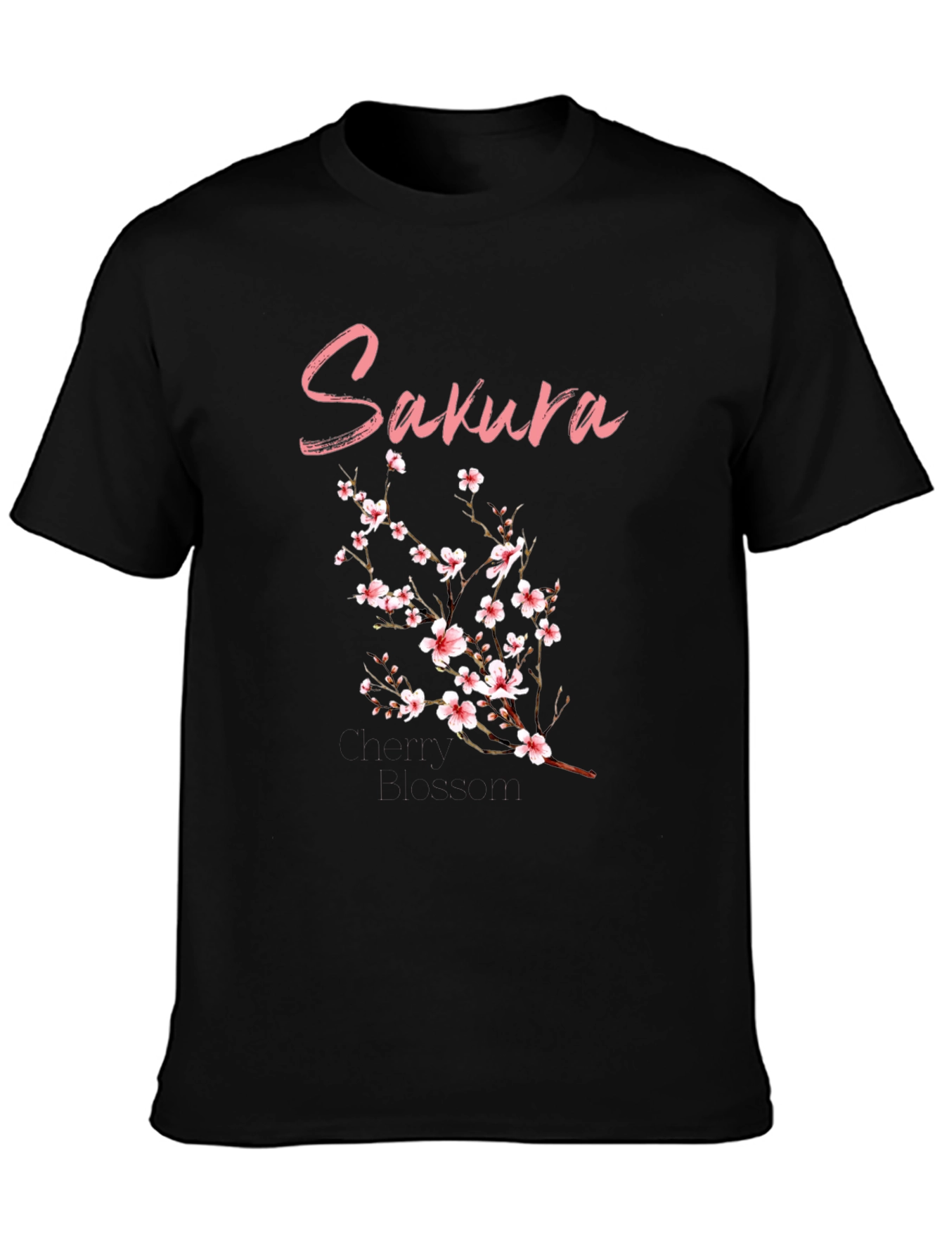 Sakura Blossom Black T-Shirt