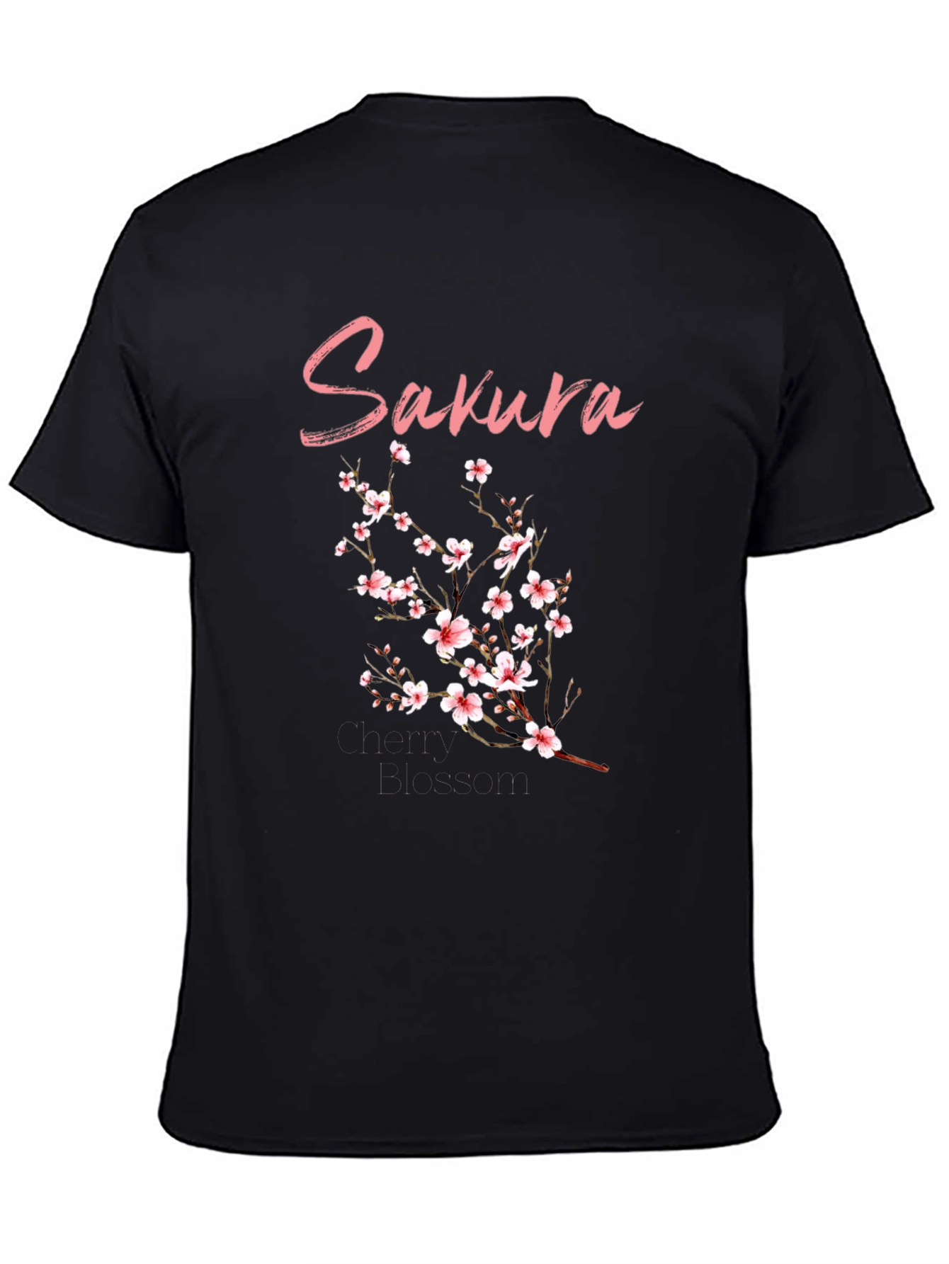 Sakura Blossom Black T-Shirt