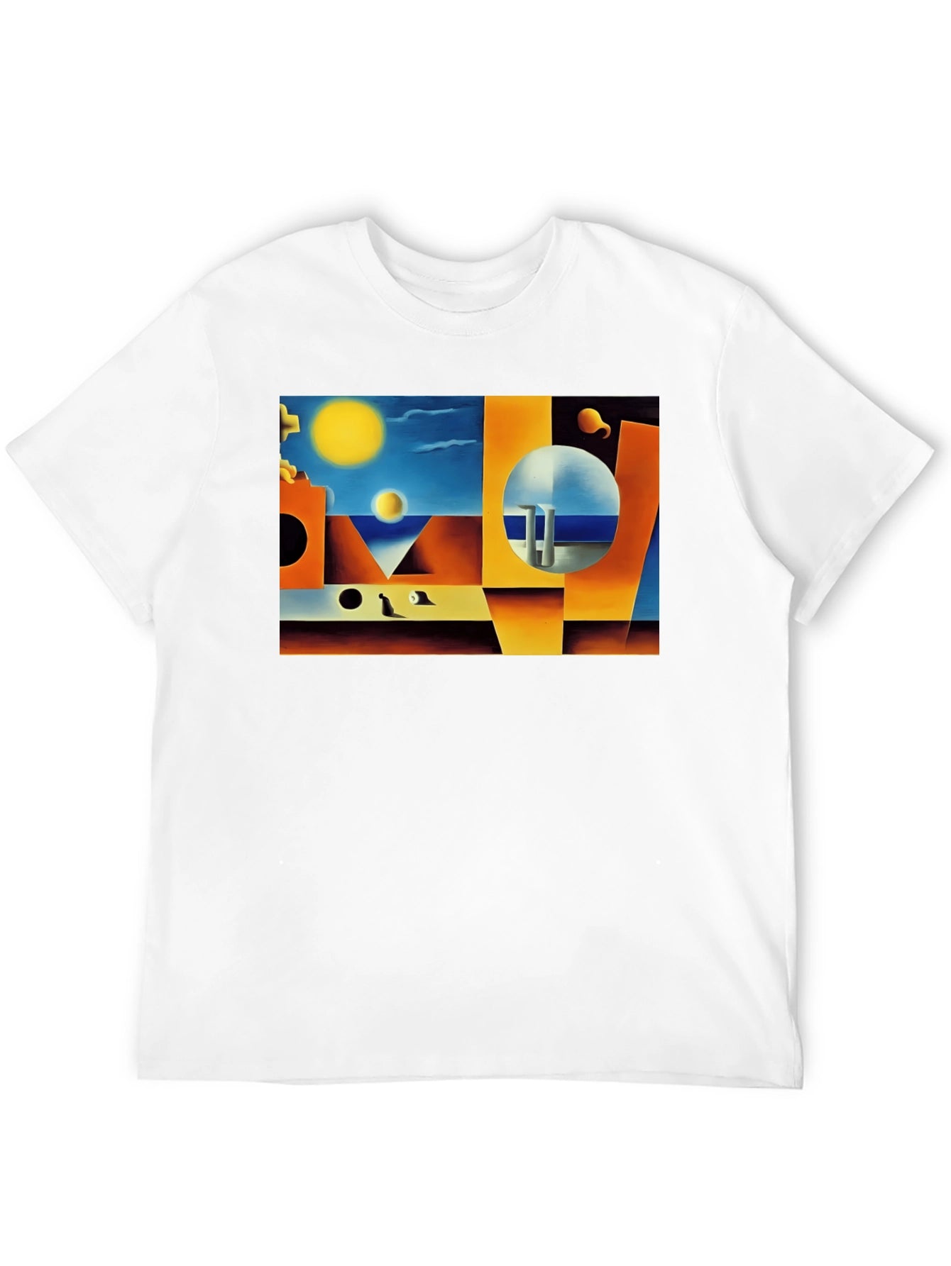 Abstract Art Print Black T-Shirt