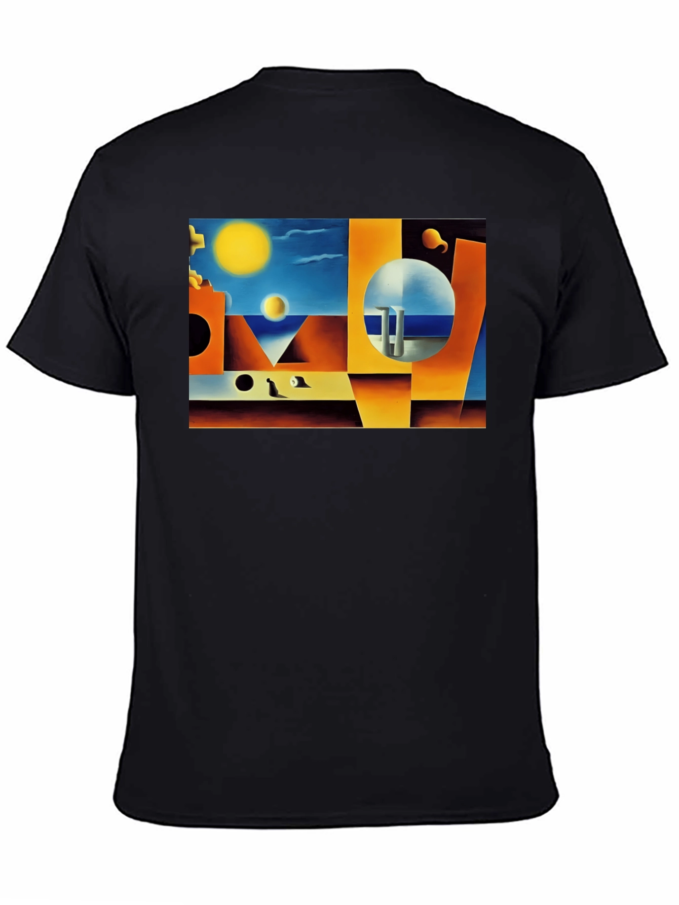 Abstract Art Print Black T-Shirt