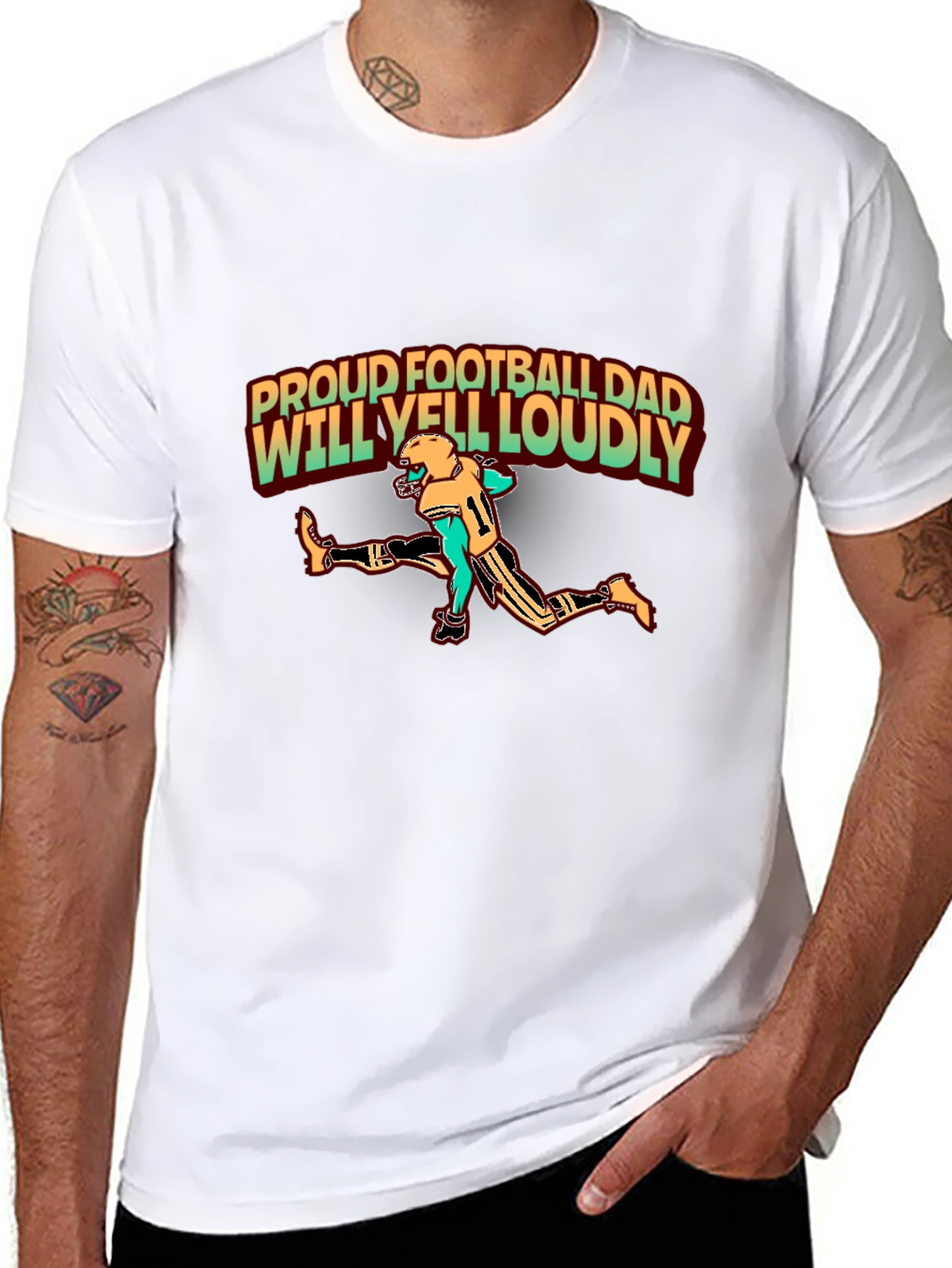 Proud Football Dad T-Shirt - Loud and Proud!